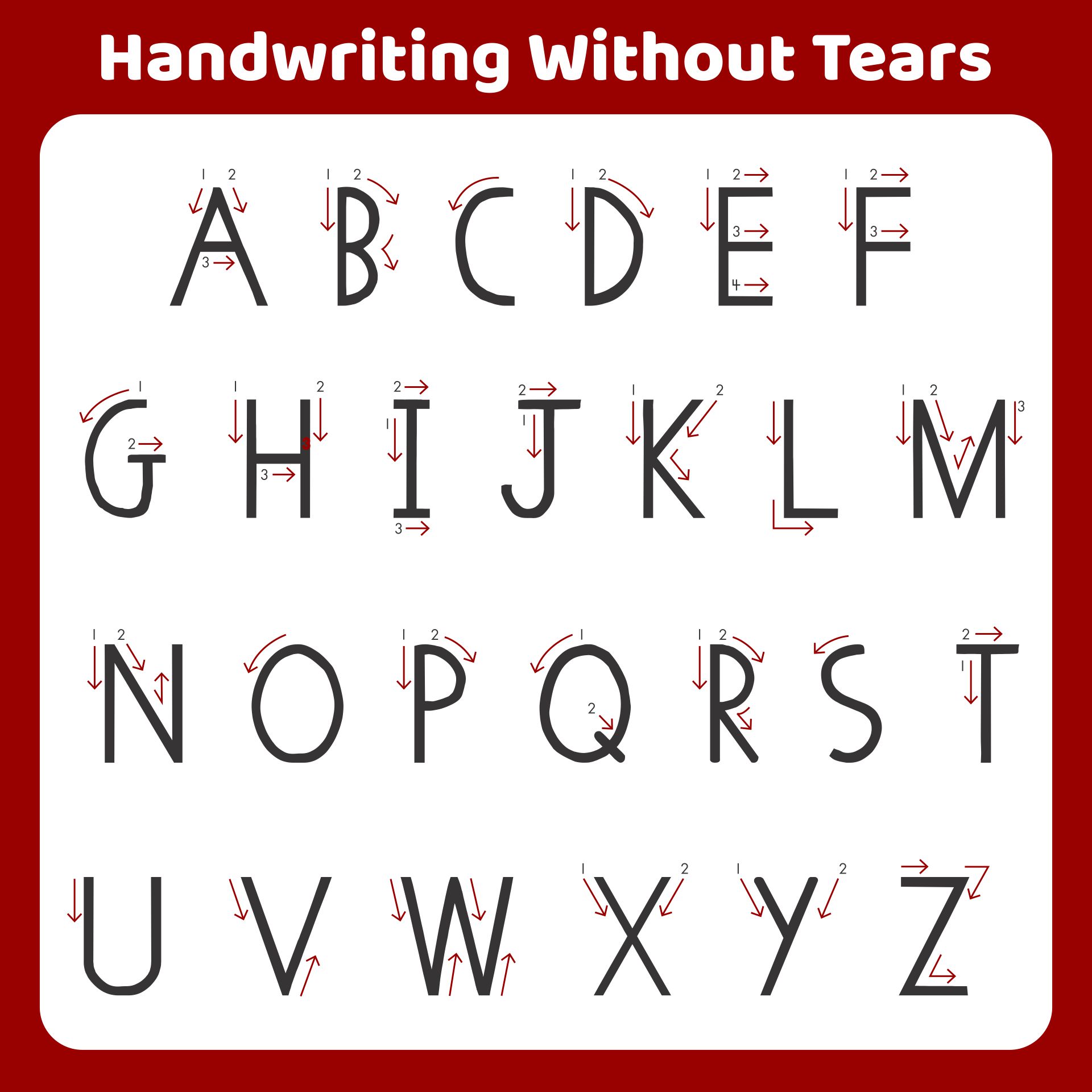 Handwriting Without Tears Letters