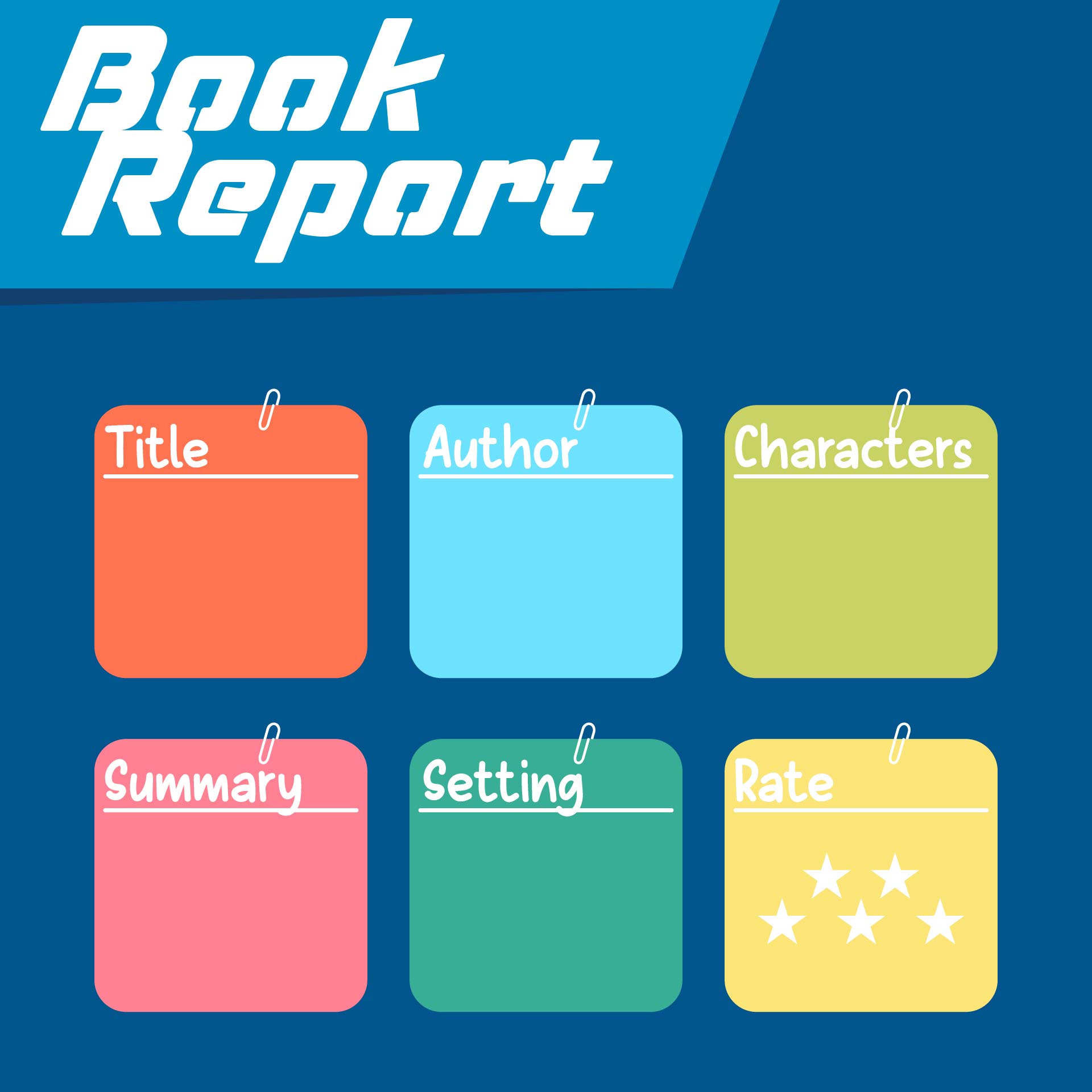 21 Best Free Printable Book Report Forms - printablee.com For Book Report Template 4Th Grade