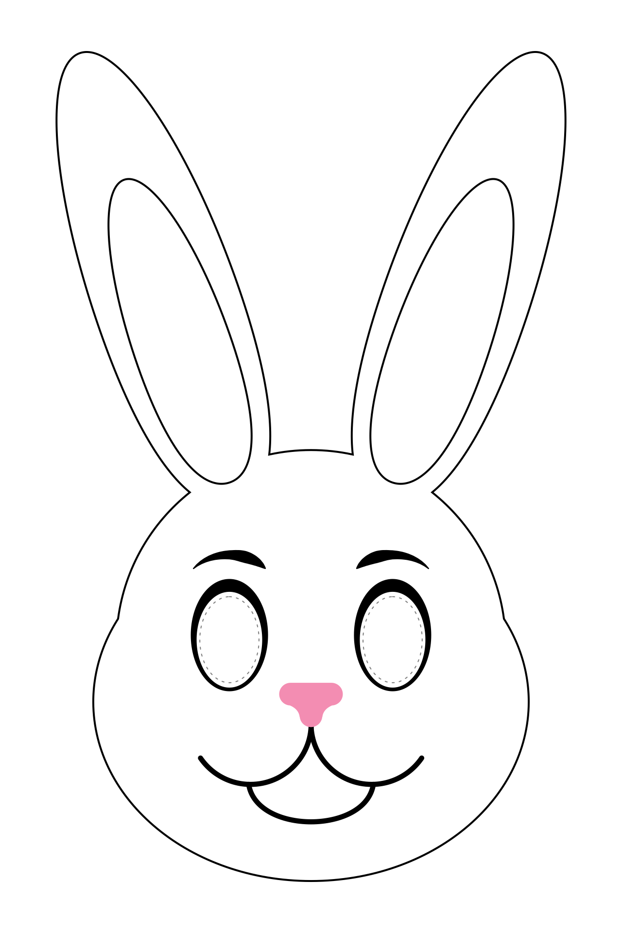 Printable Bunny Mask Template