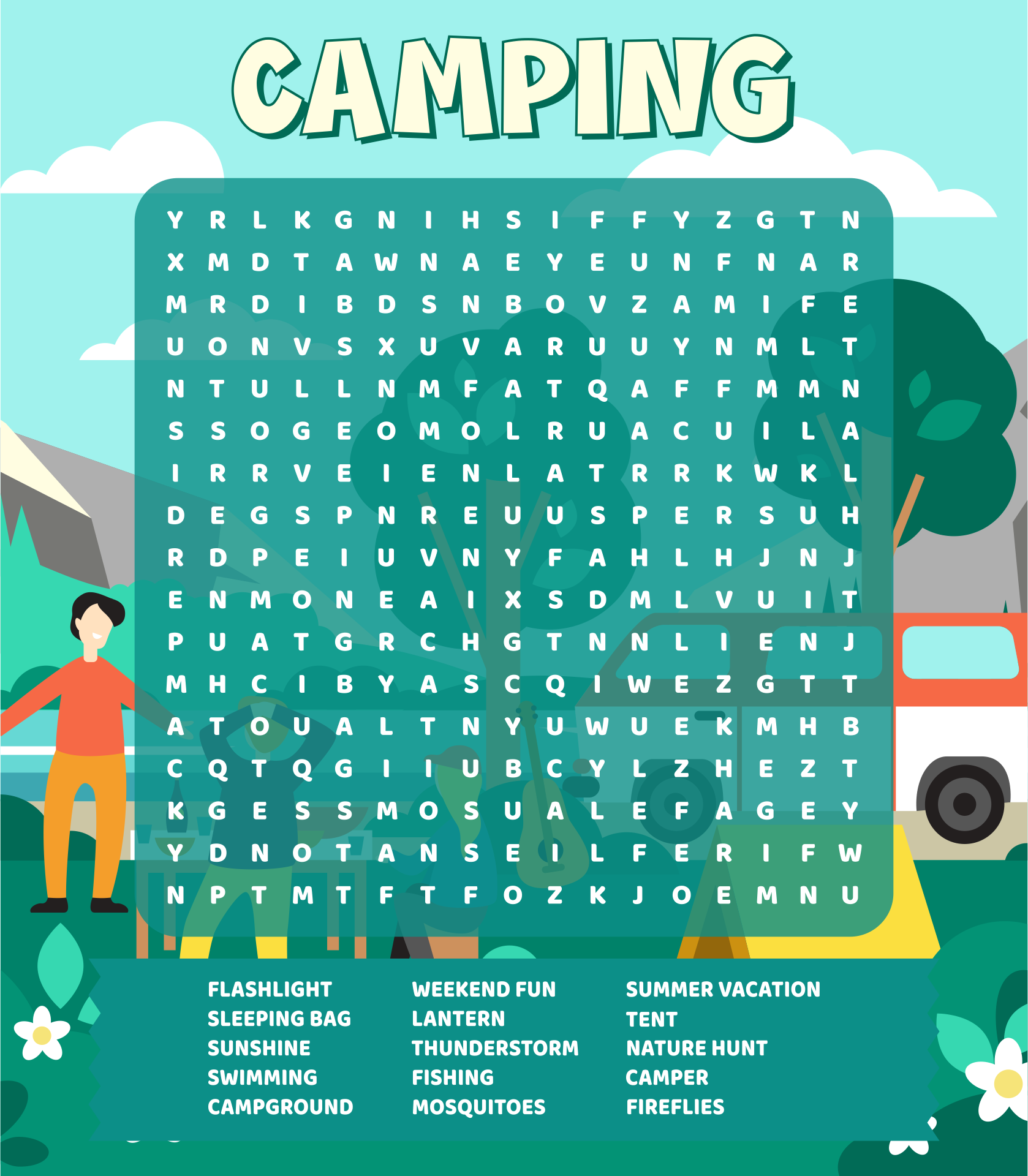 Printable Camping Worksheets
