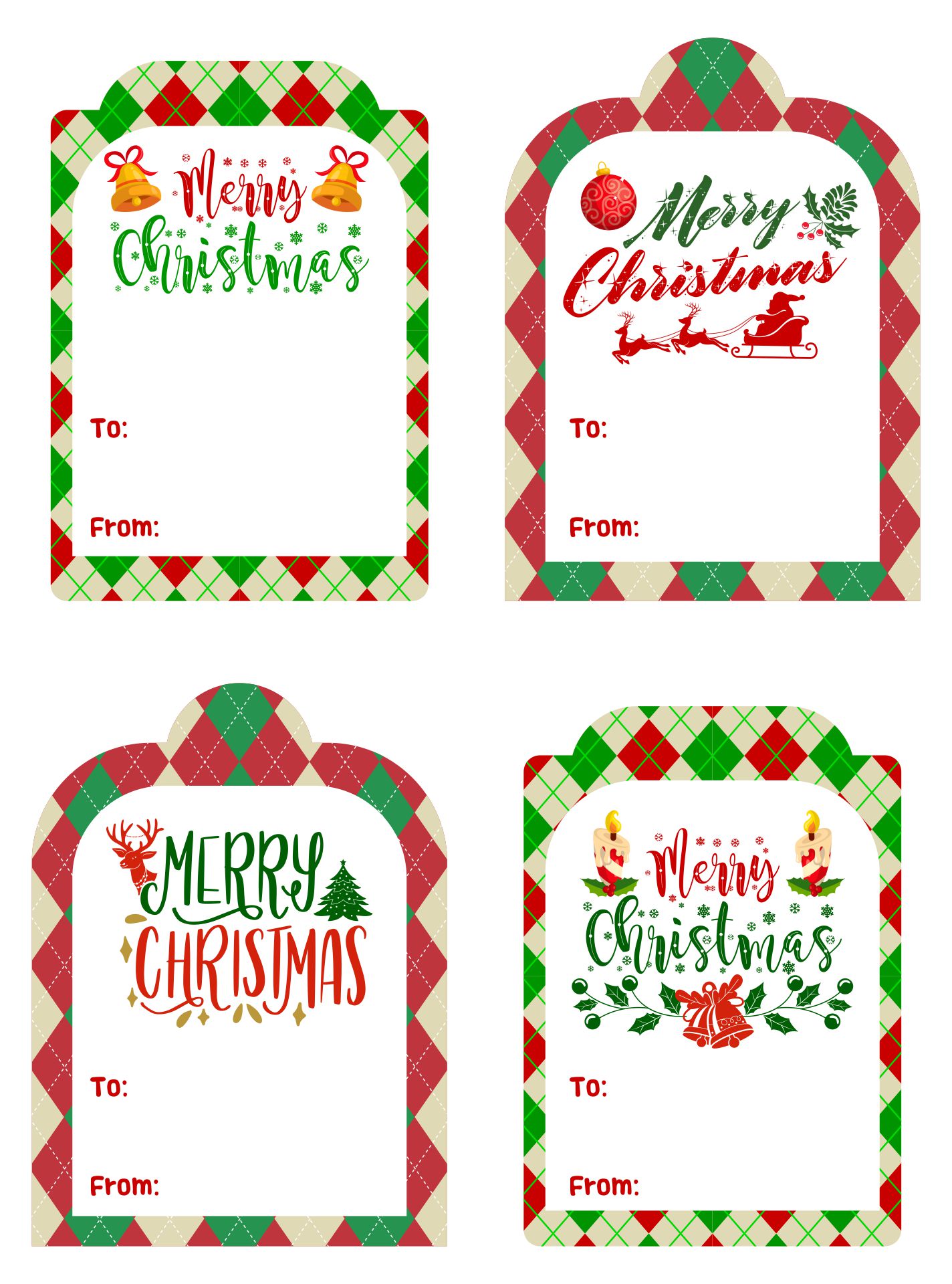 6 Best Free Printable Christmas Gift Tags Personalized Printablee Com