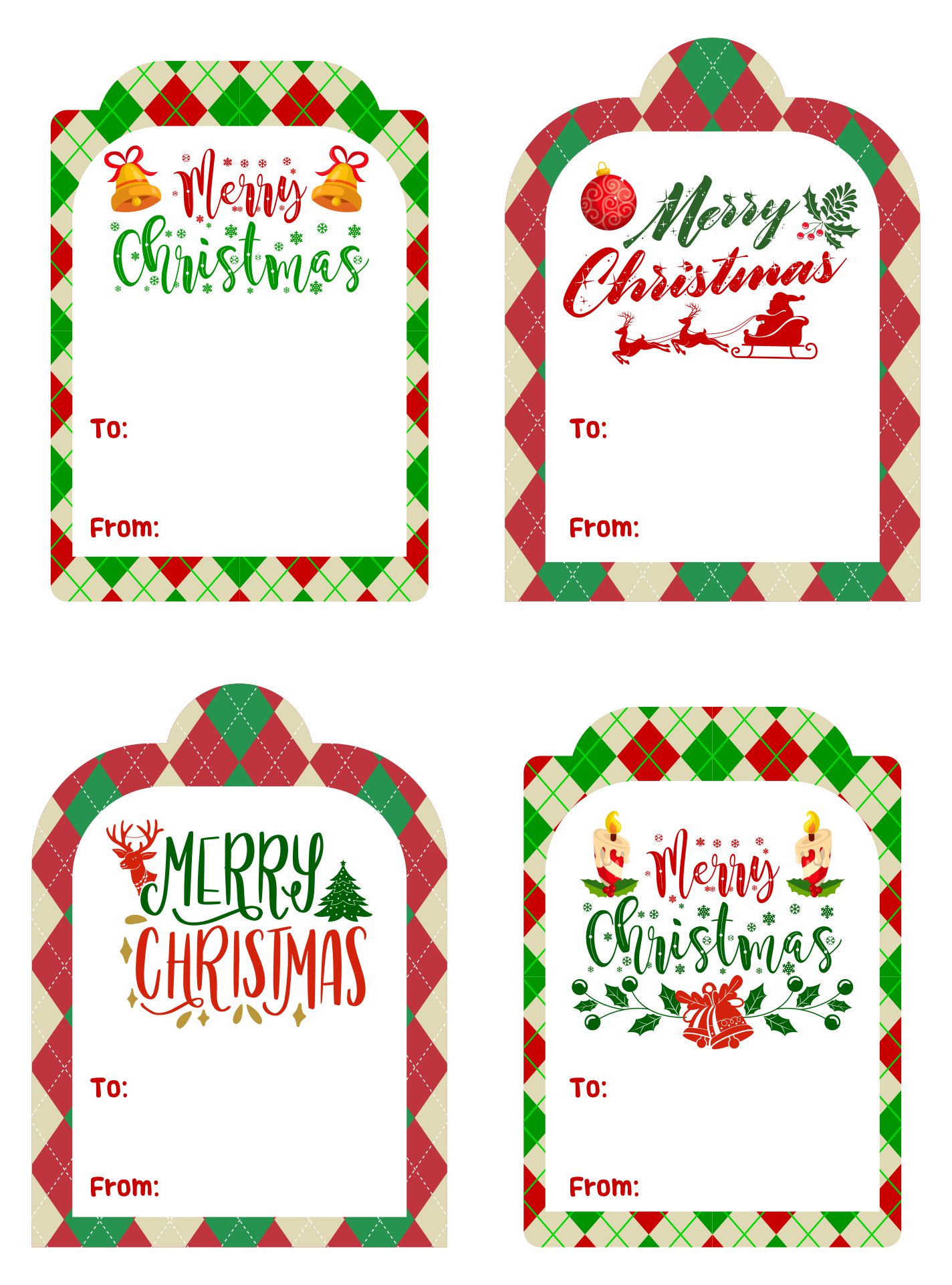 5 Best 3x5 Printable Christmas Gift Tags Printablee Com - Gambaran