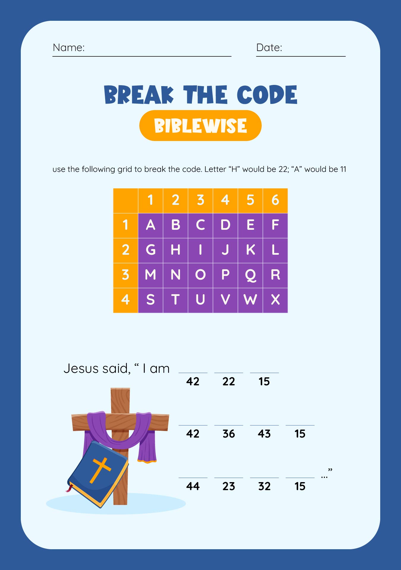 Printable Bible Games Fun