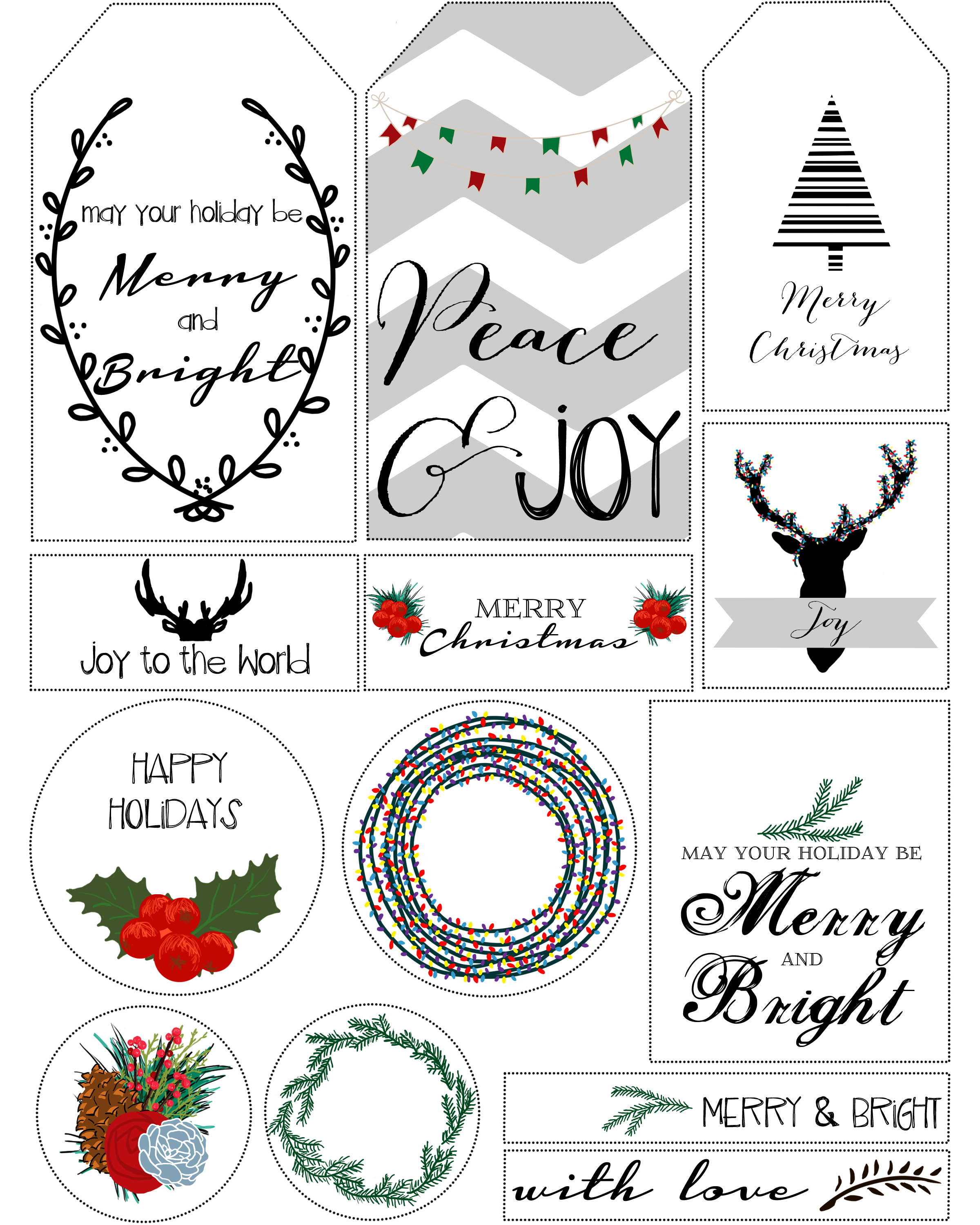 Glick Luxe Kerst Cadeaulabels Zilveren Folie Ster - Set Van 6 Premium Gift Tags