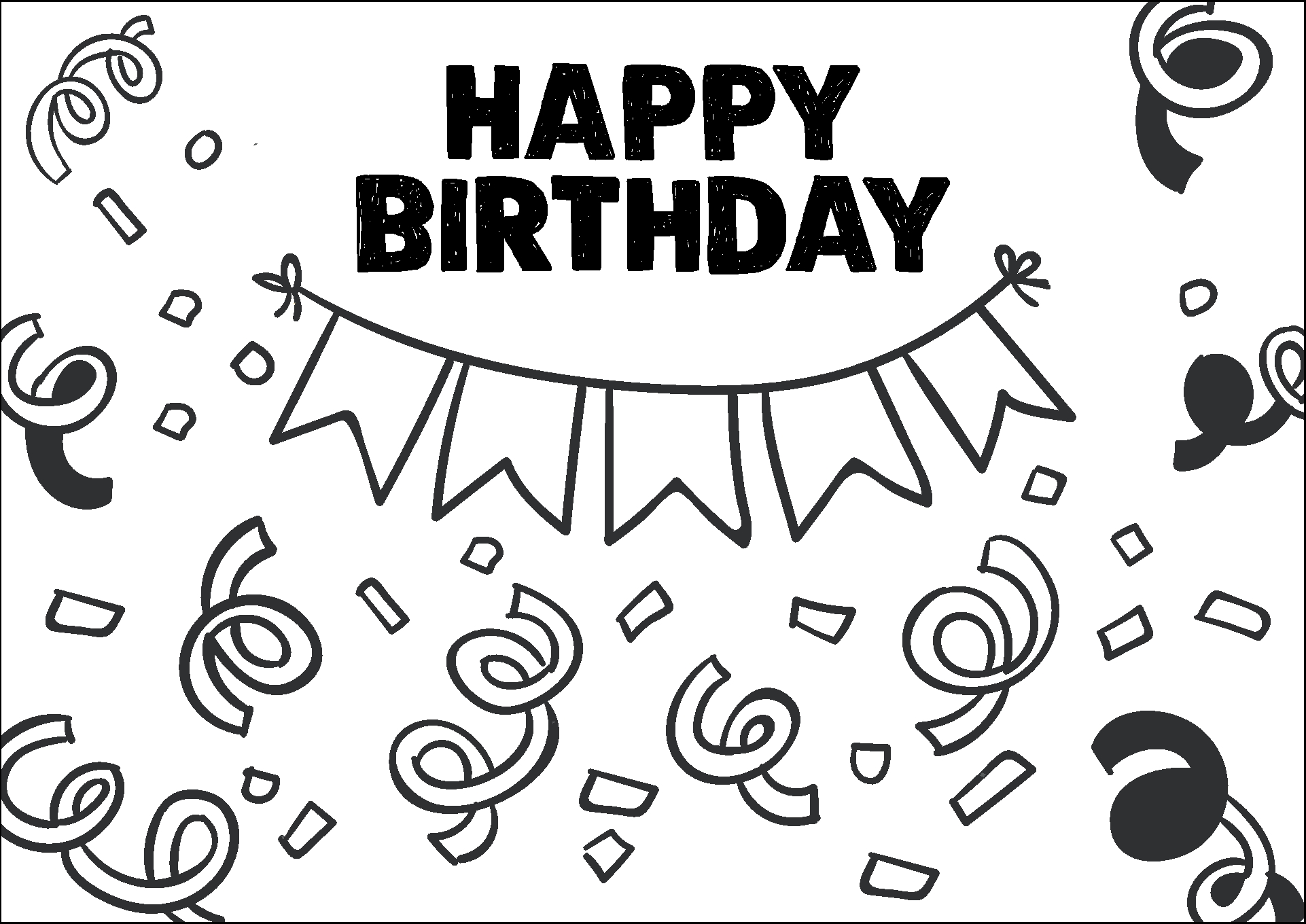 10 Best Printable Birthday Cards To Color - printablee.com