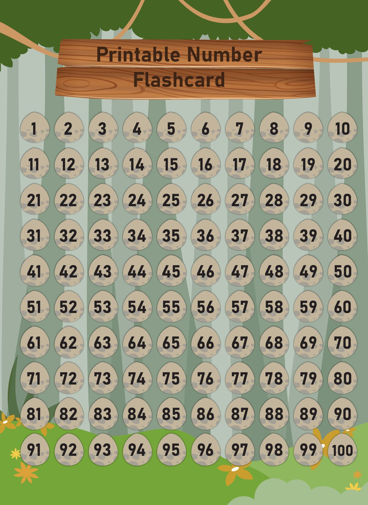 Printable Number Flash Cards