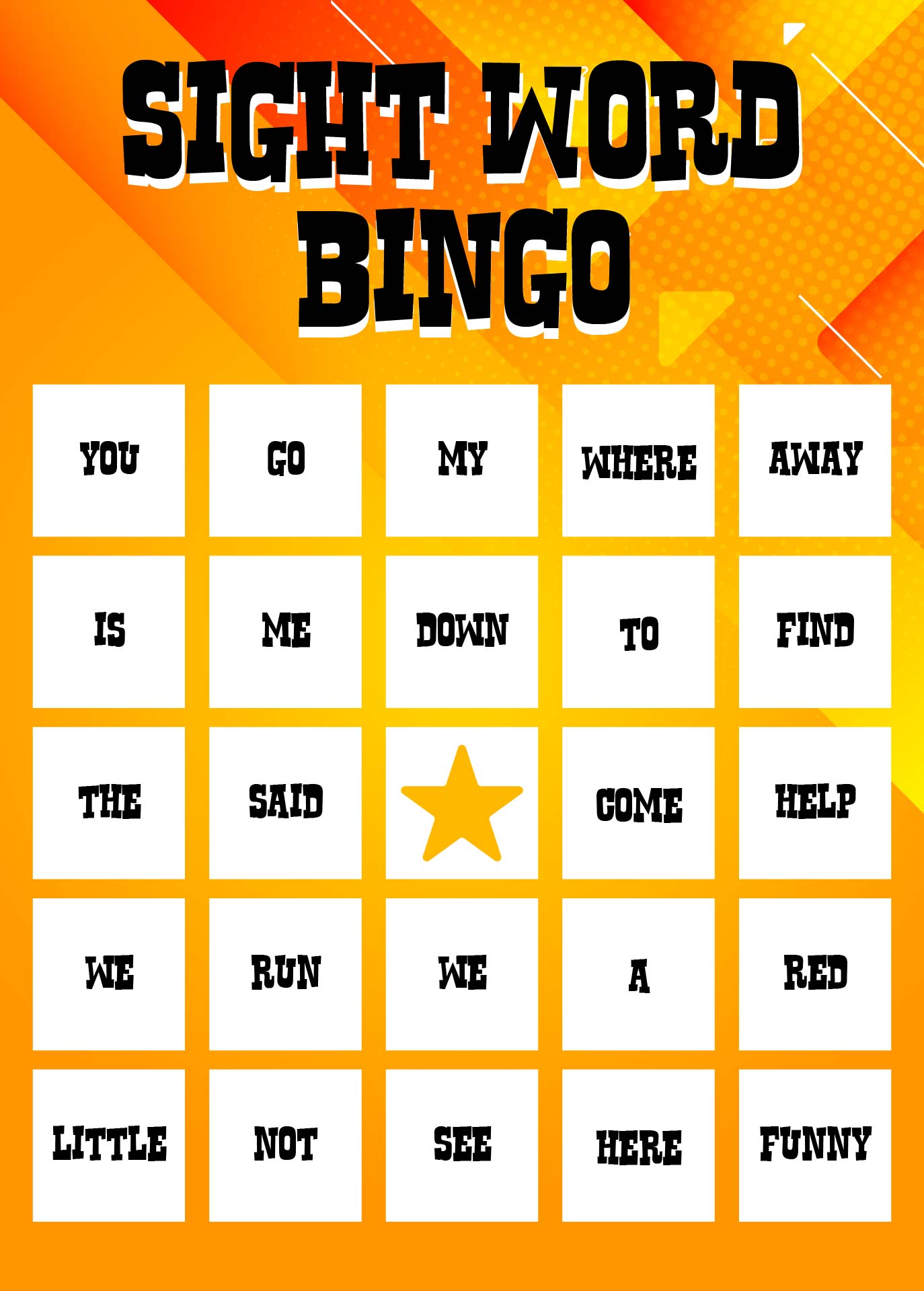 sight-word-bingo-printable