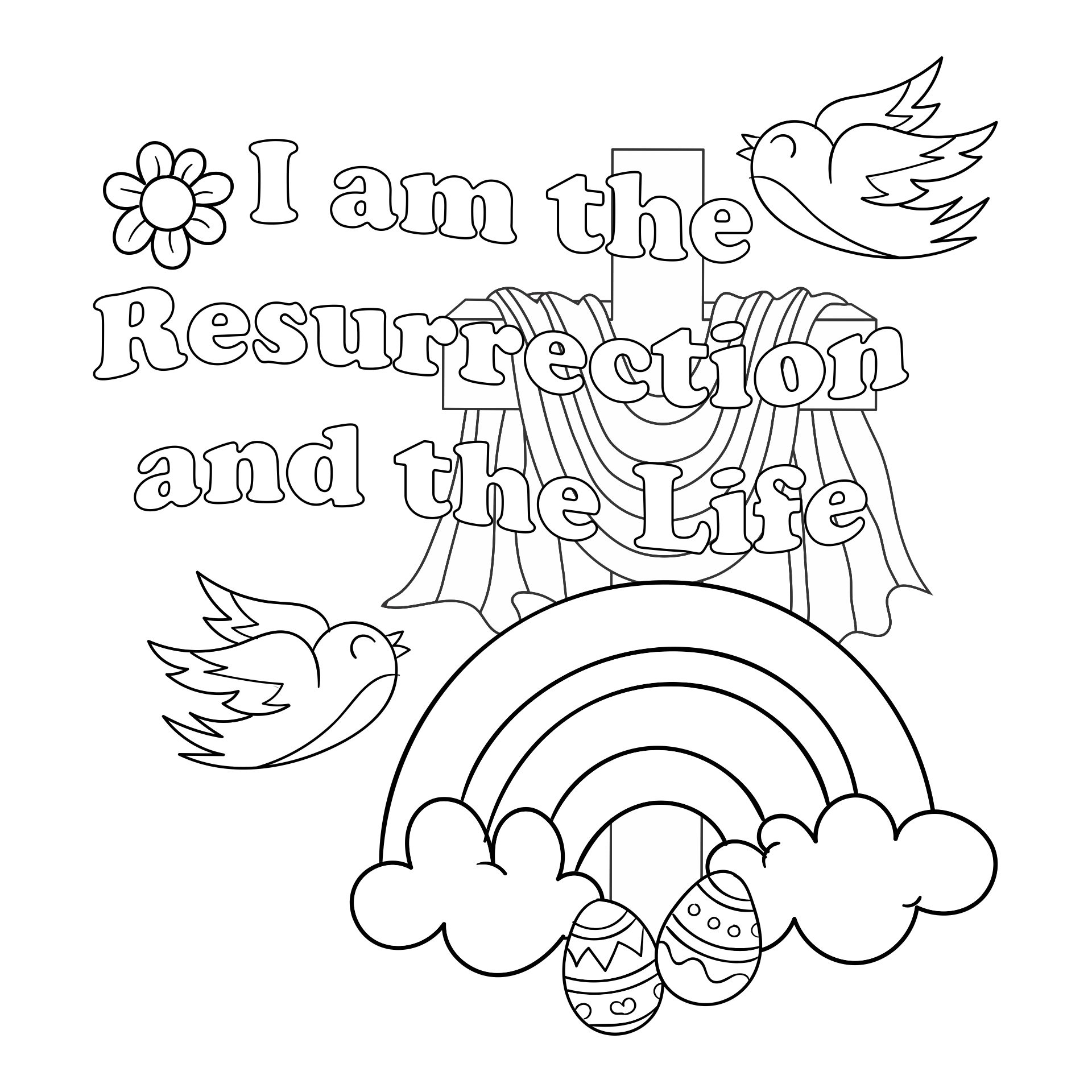 Jesus Easter Coloring Pages Free