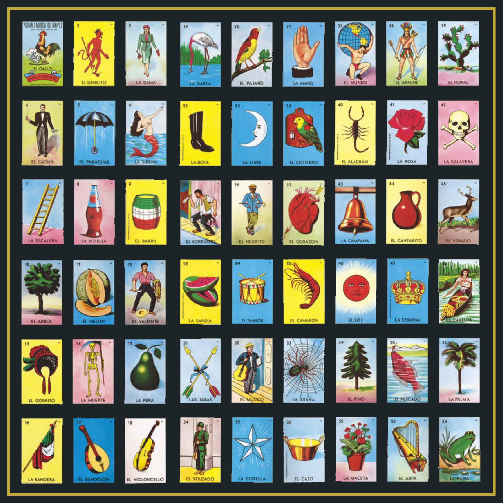 Mexican Loteria Game 20 Cards Printable PDF Pozito Y 4 -  Australia