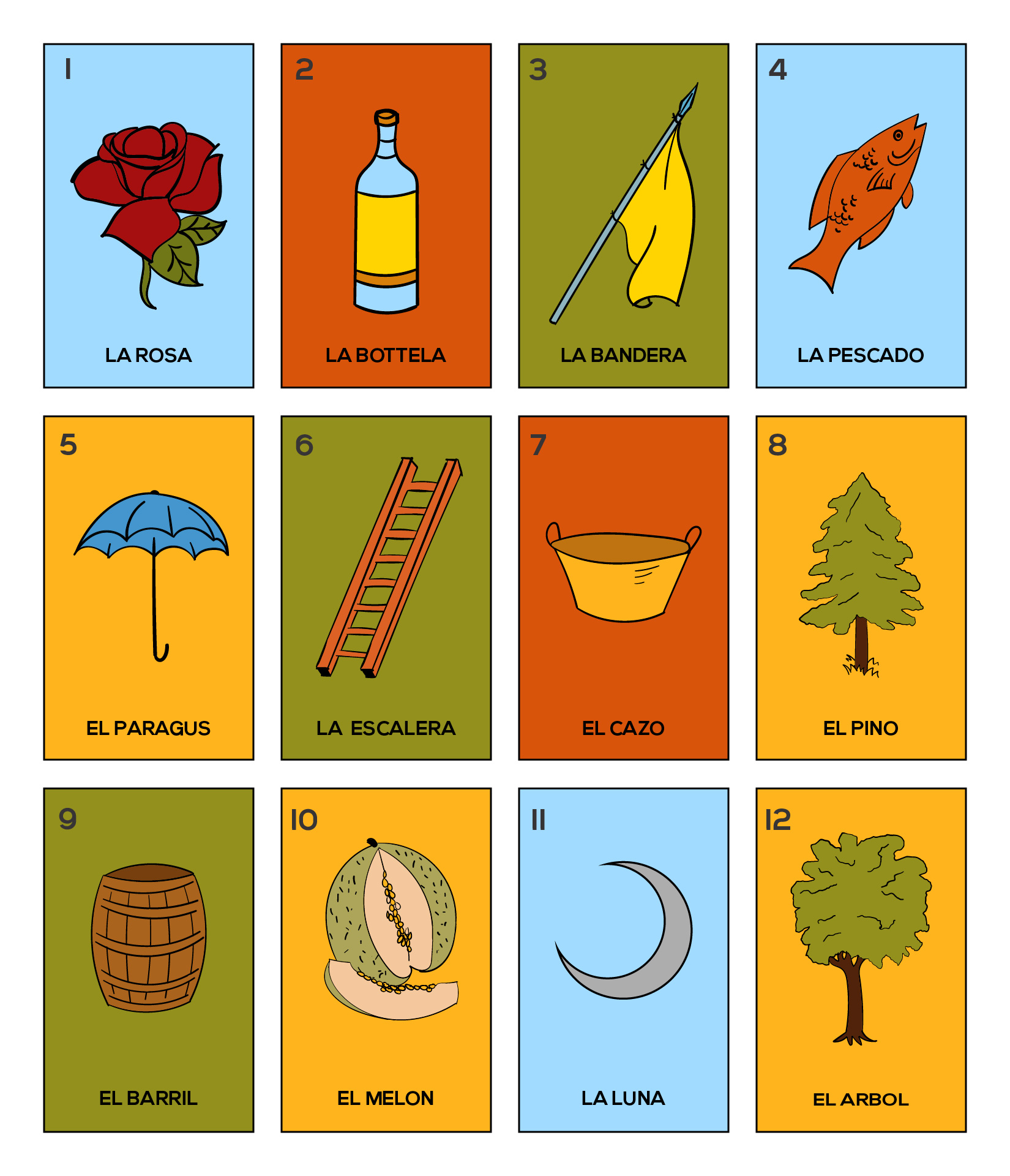 Loteria Mexican Bingo Cards Printable
