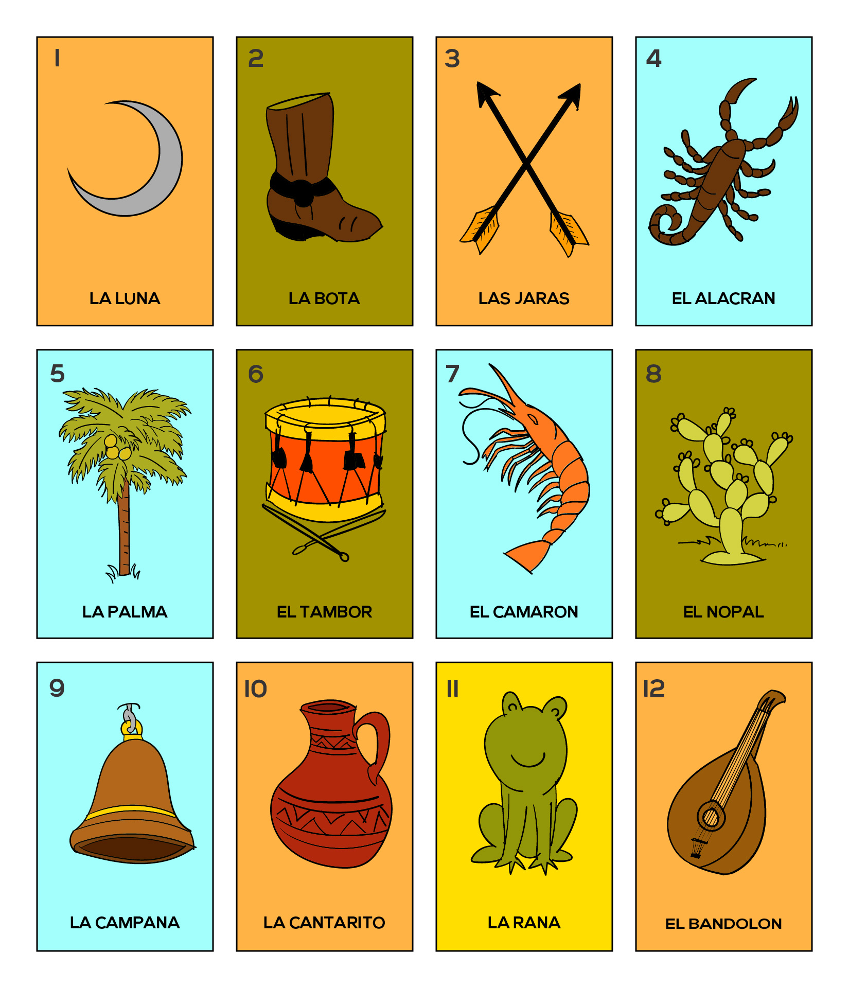 9 Best Mexican Bingo Cards Free Printable Printablee Com