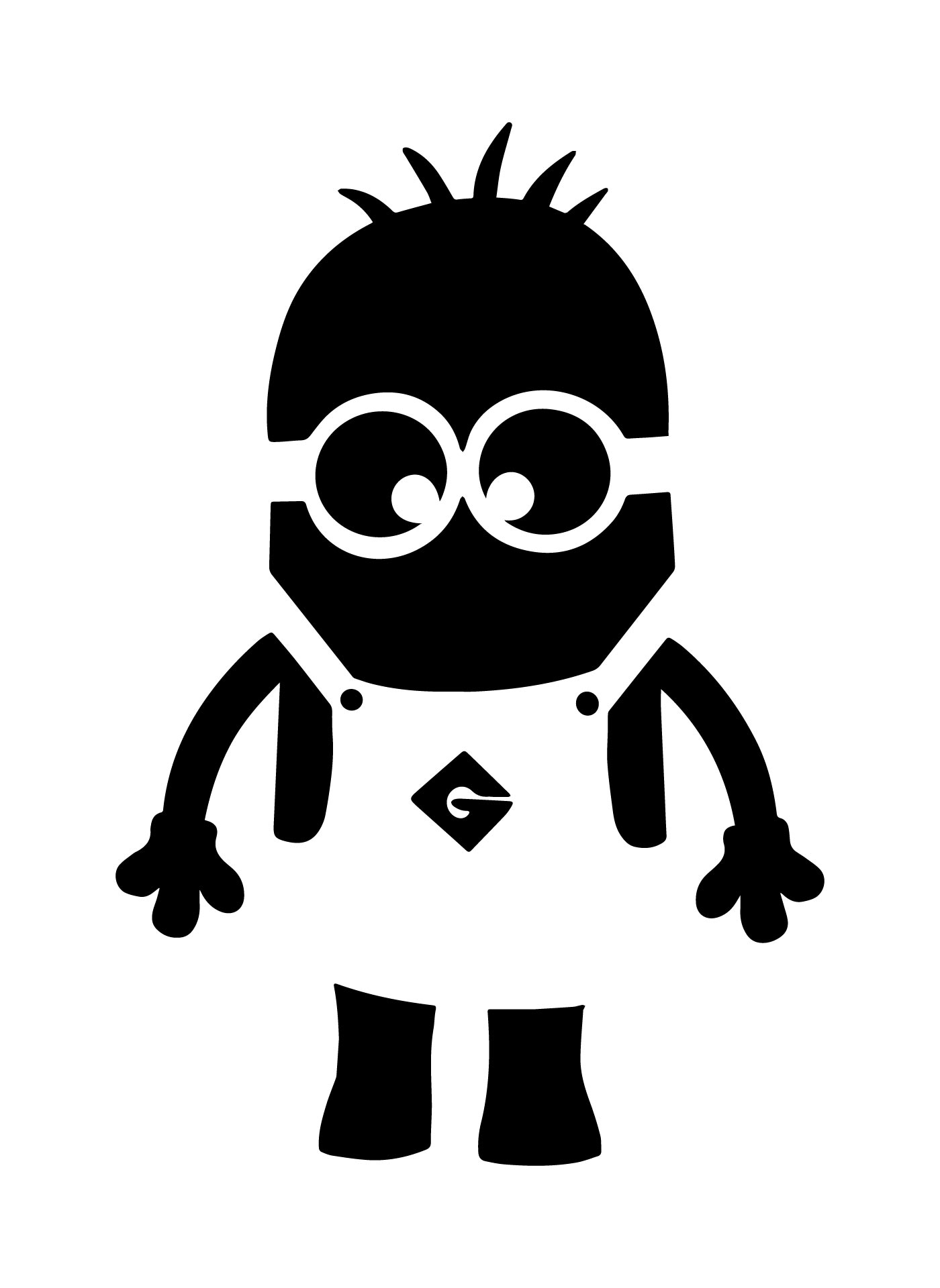 Despicable Me Minion Pumpkin Stencil