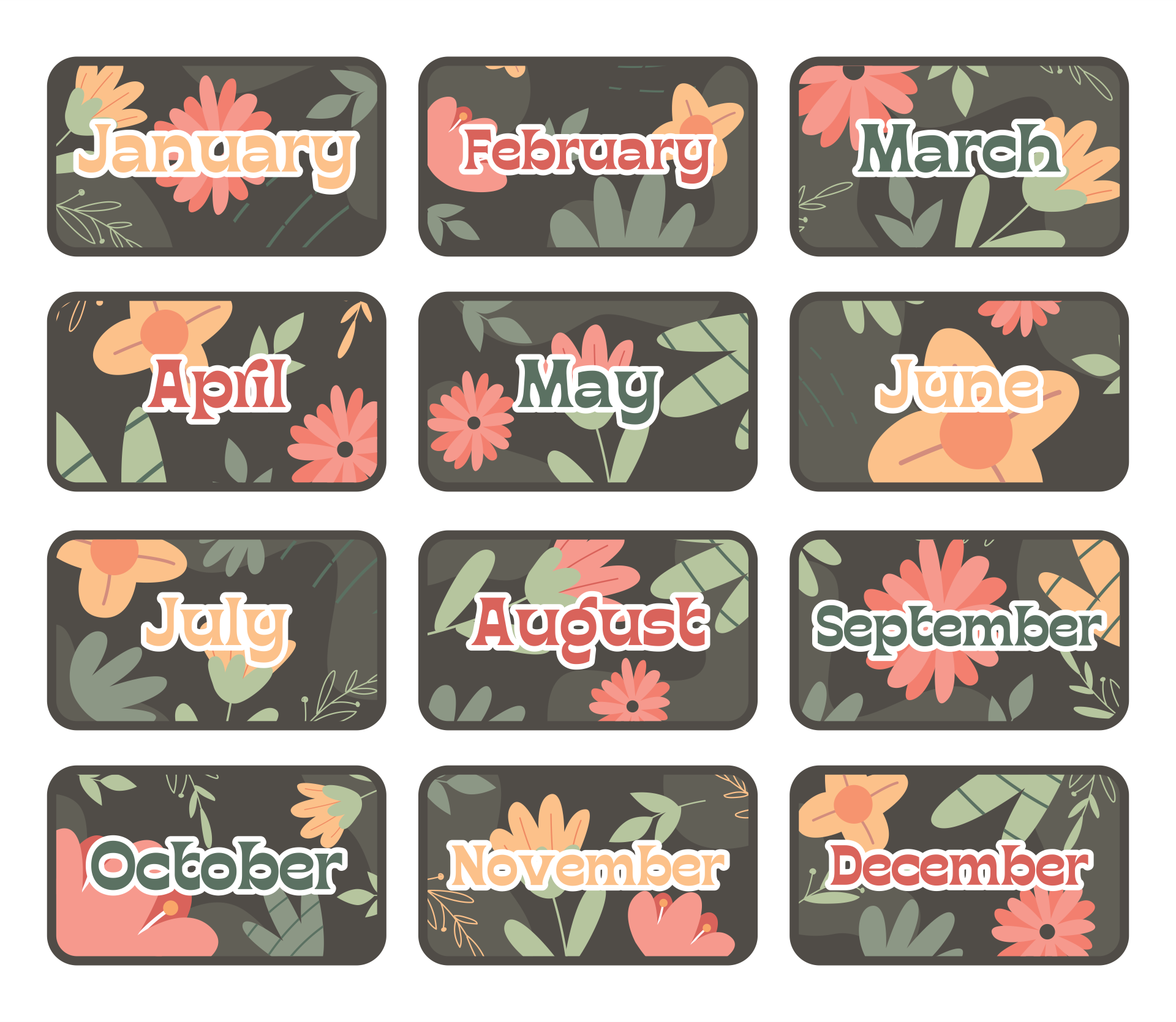 Months Seasons of the Year Printables