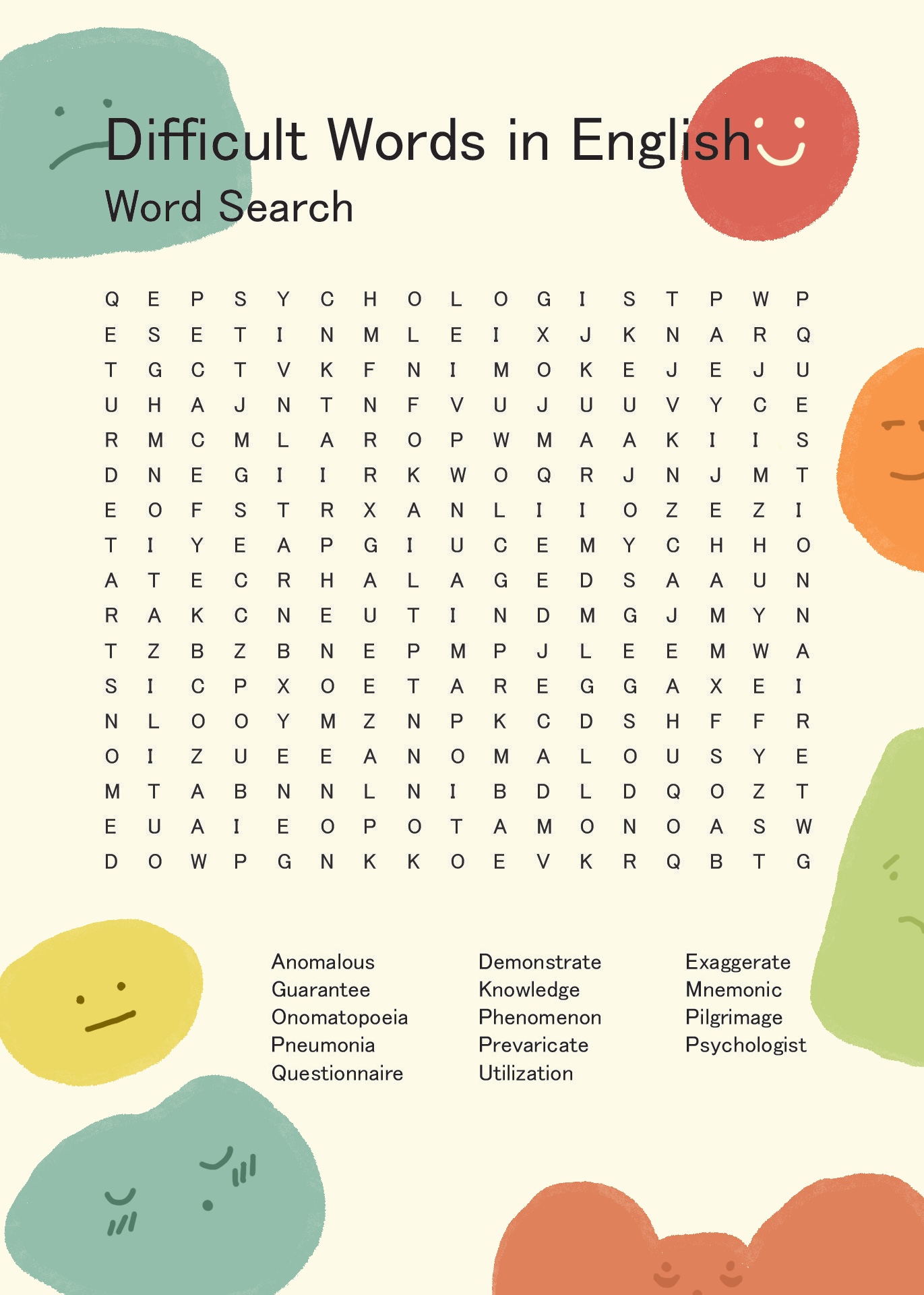 Printable Bible Word Search Puzzles for Kids