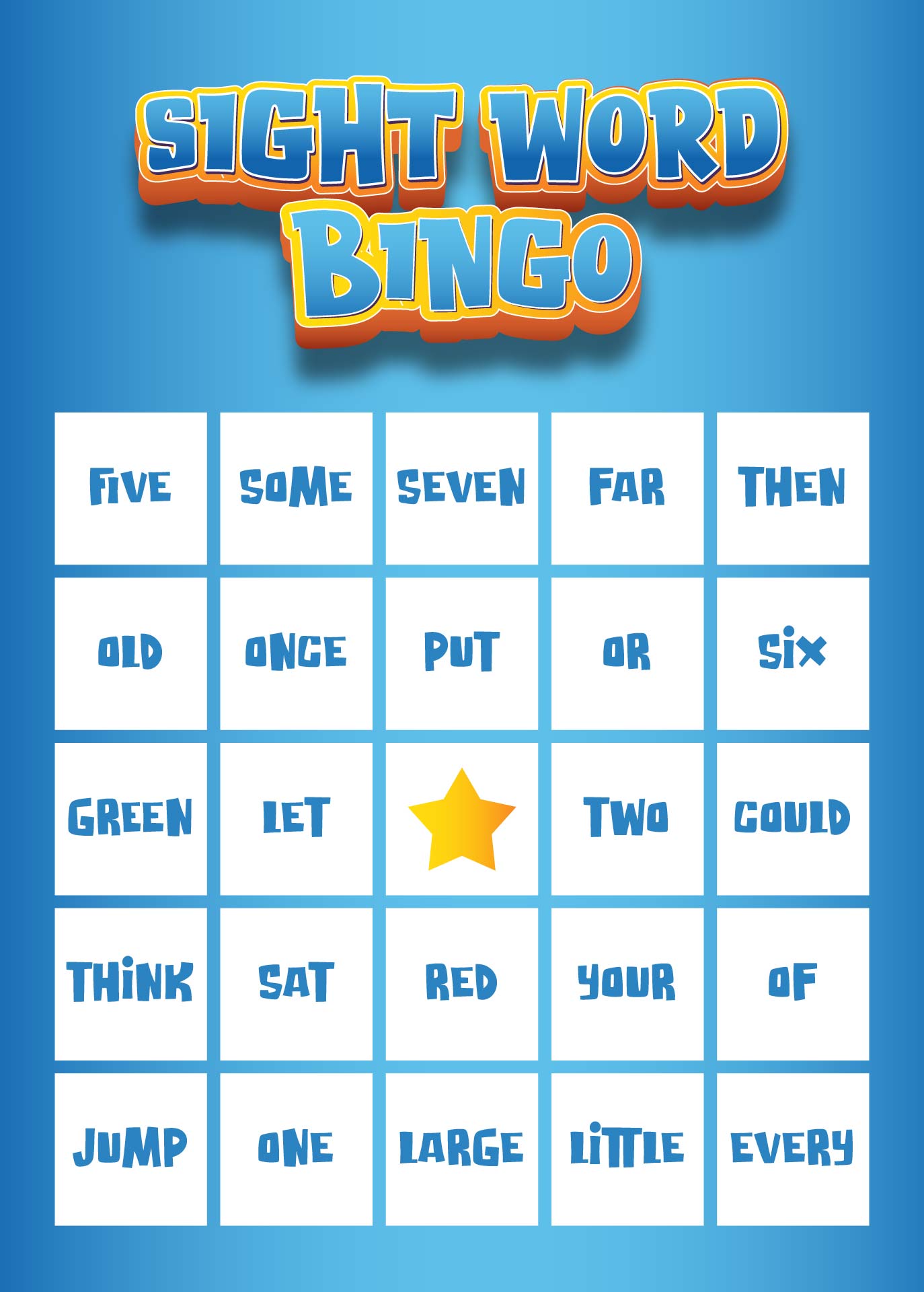 sight-word-bingo-printable