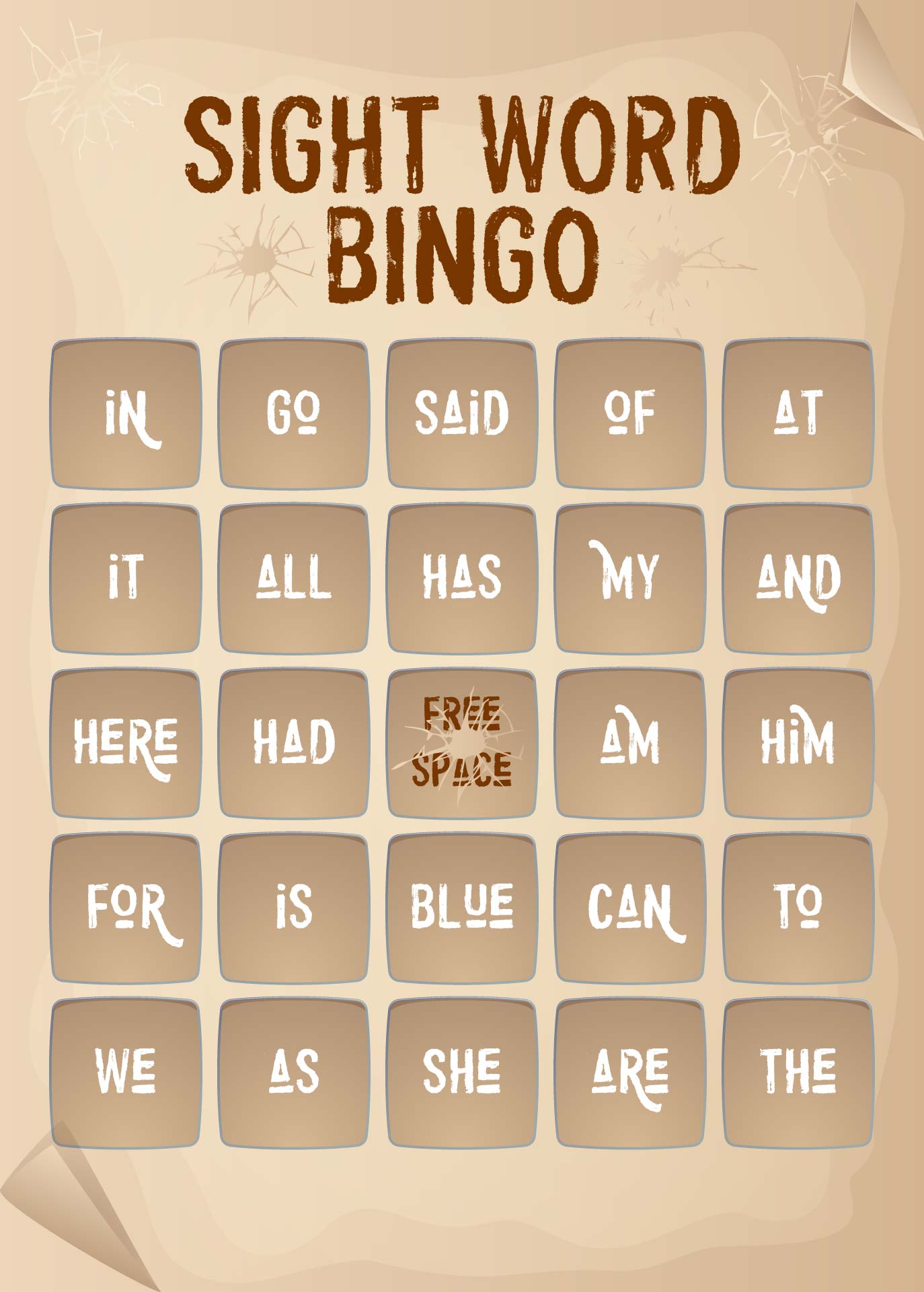 10 Best Sight Word Bingo Cards Printable PDF For Free At Printablee