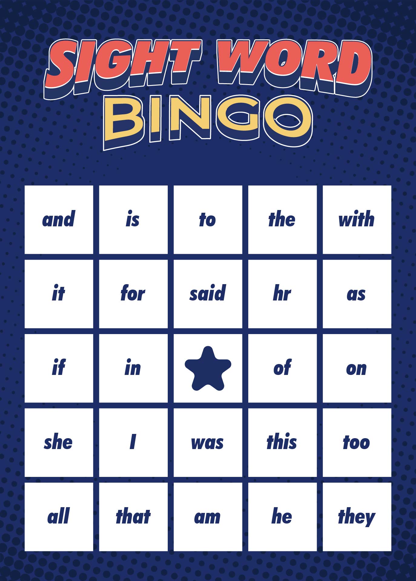 Sight Word Bingo Cards 10 Free PDF Printables Printablee
