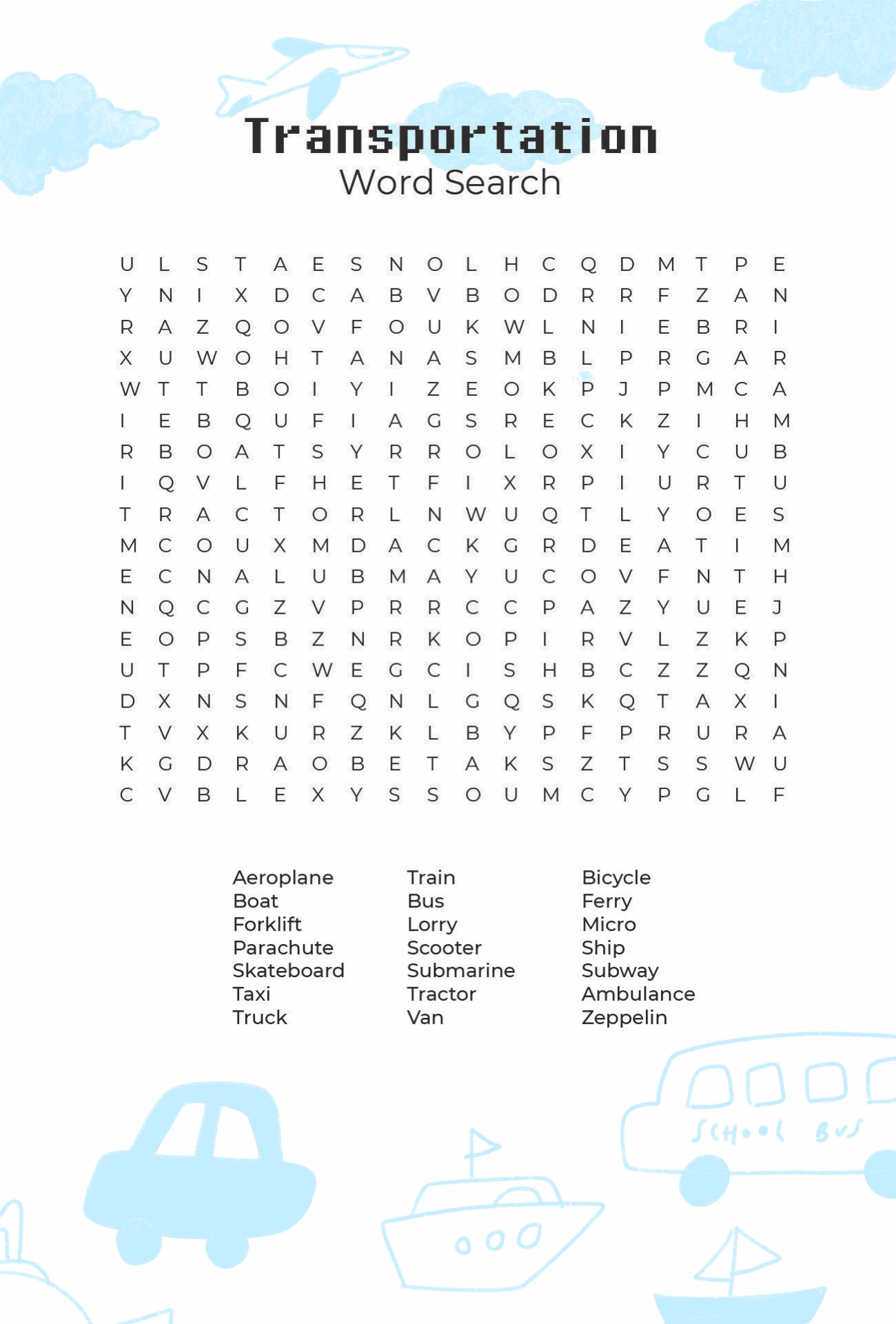 Printable Word Searches Puzzles for Adults