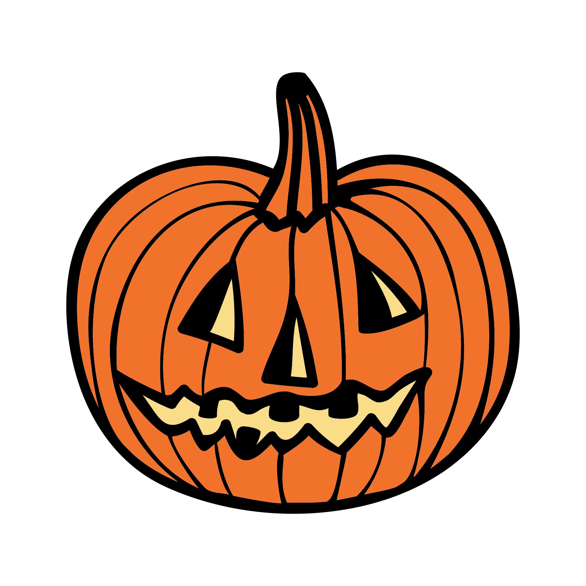 Vintage Halloween Pumpkin Clip Art