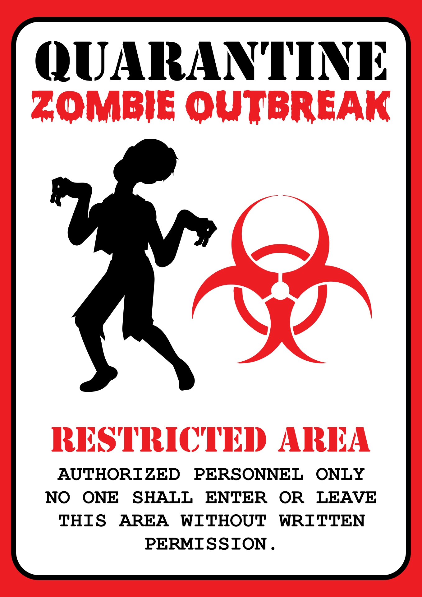 Free Printable Zombie Signs Printable Word Searches