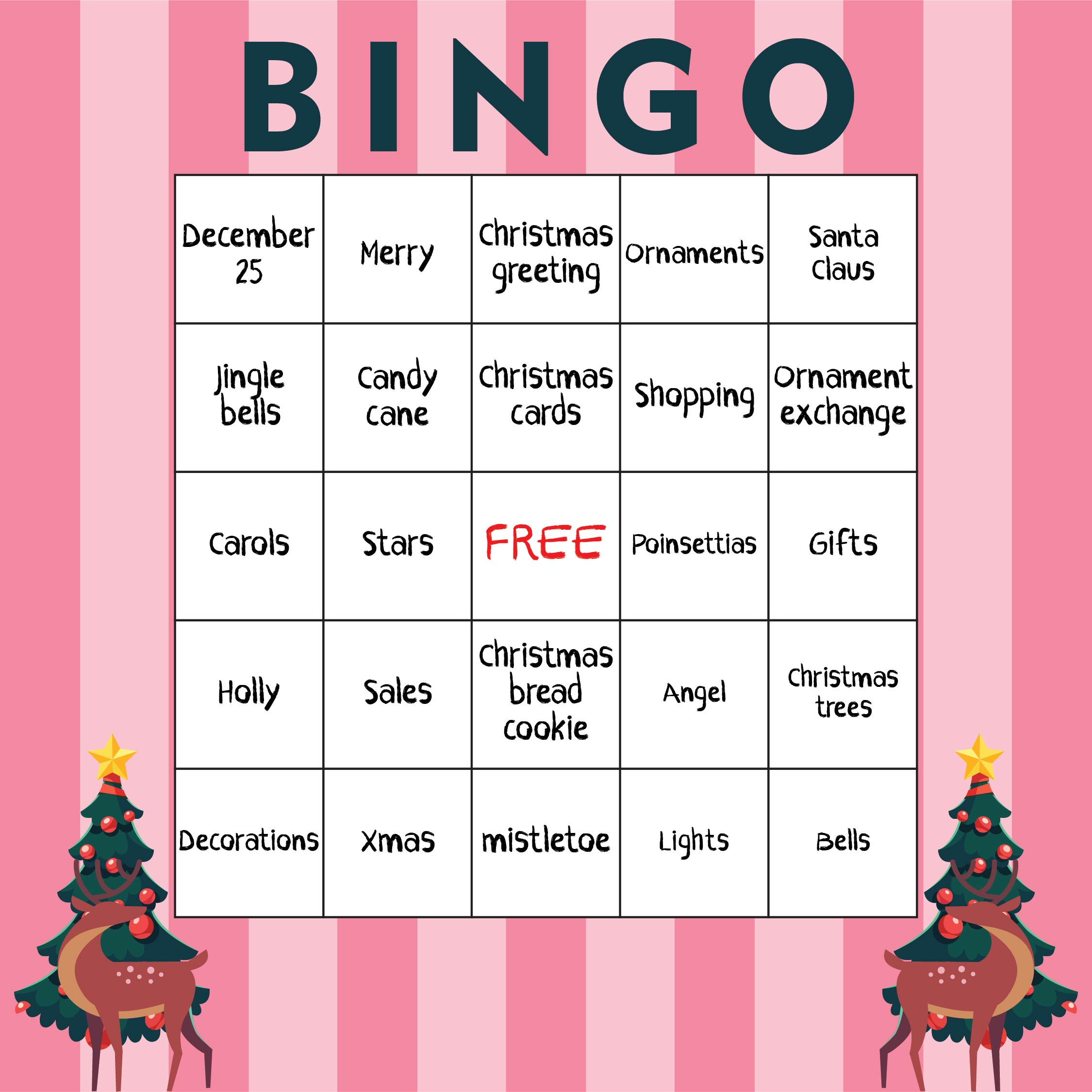 Christian Christmas Bingo Cards 12 Free PDF Printables Printablee