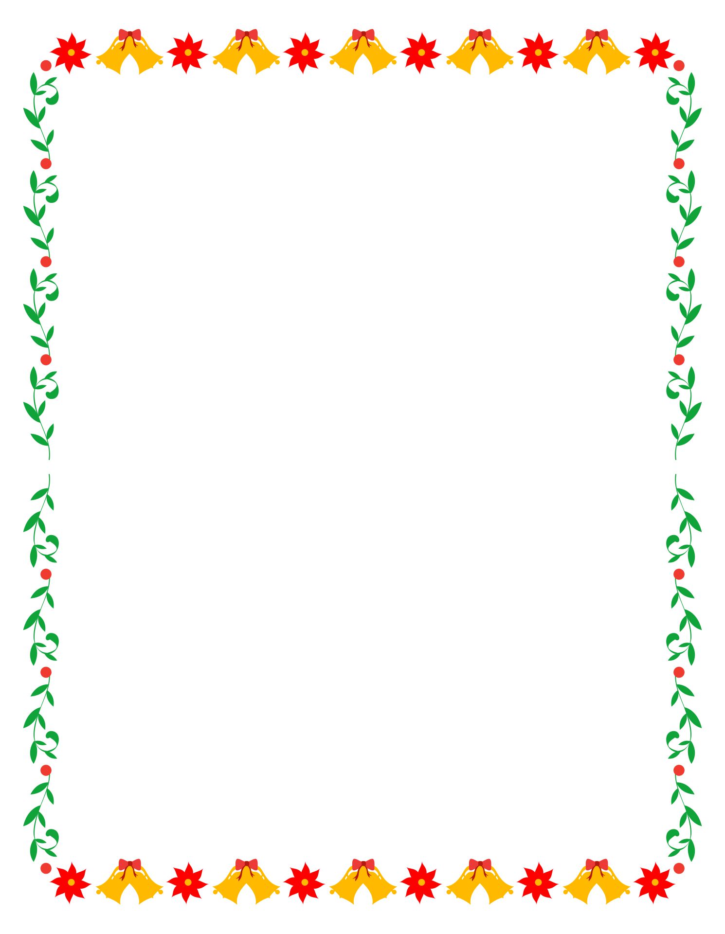 8 Best Free Printable Christmas Borders Holly