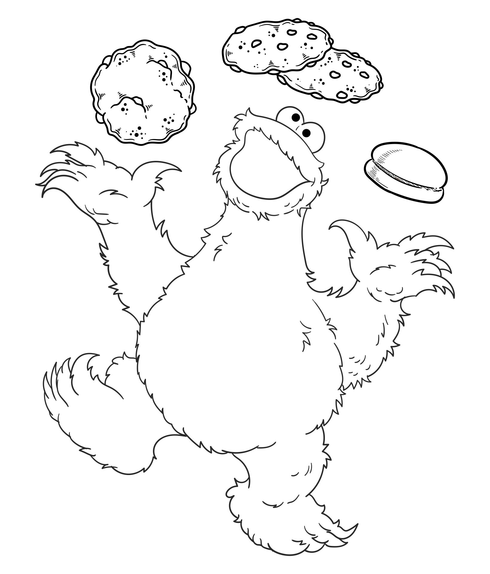 Cookie Monster Coloring Pages Printable