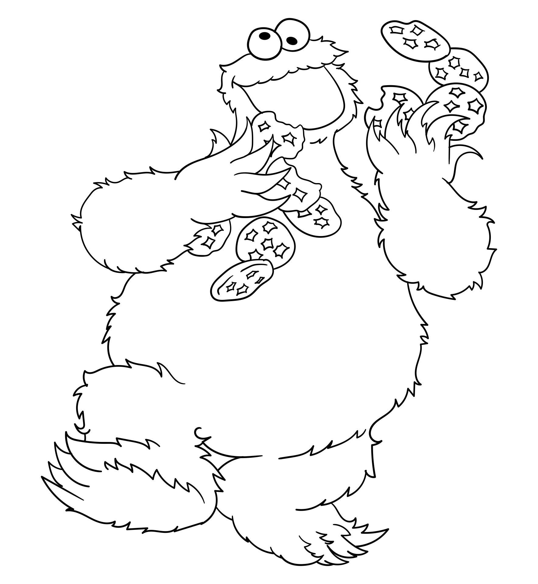 Cookie Monster Coloring Pages to Print