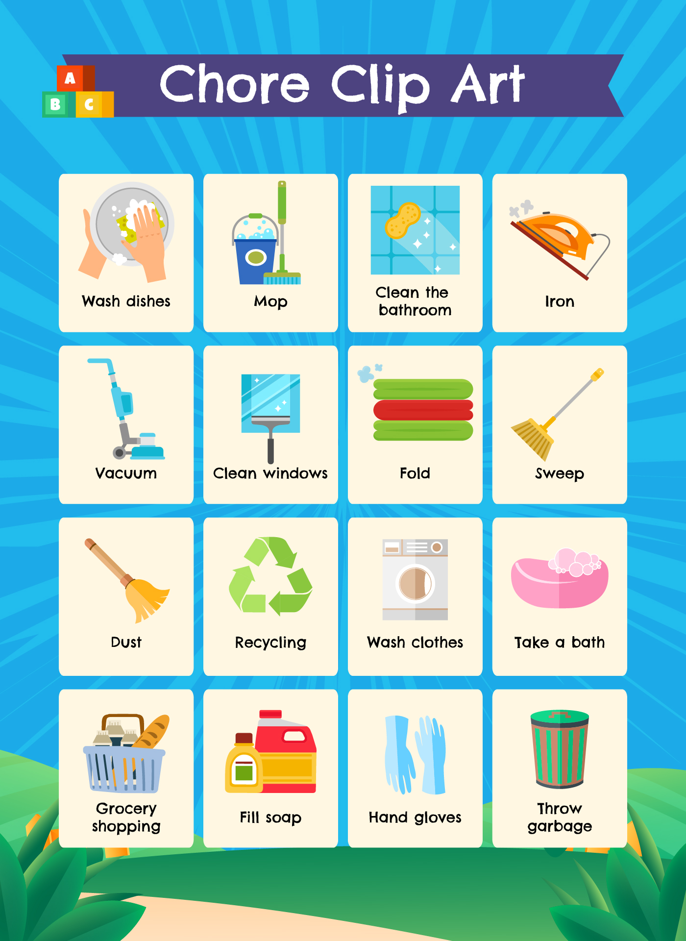  Printable Chore Clip Art