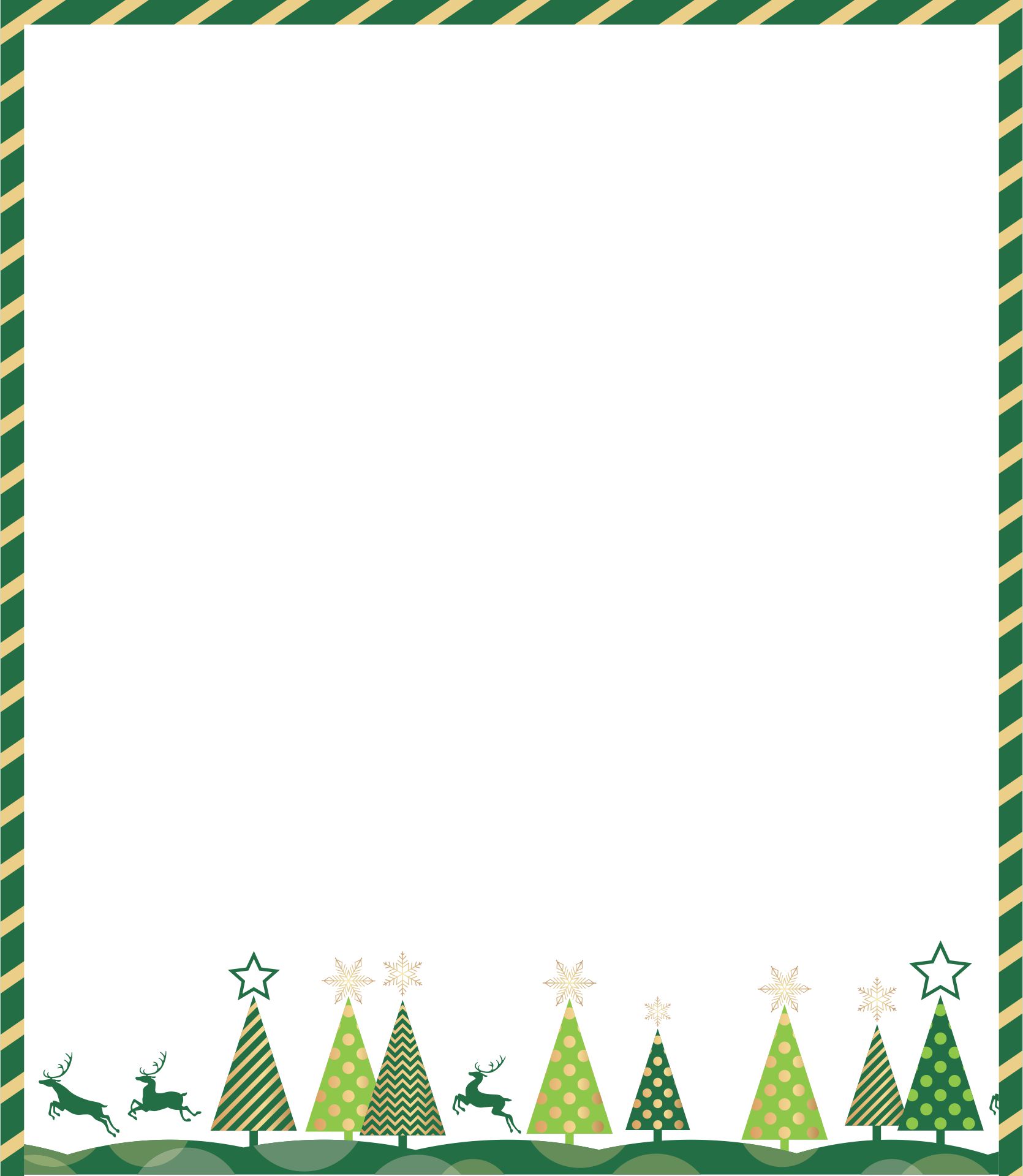 Christmas Border Word Template