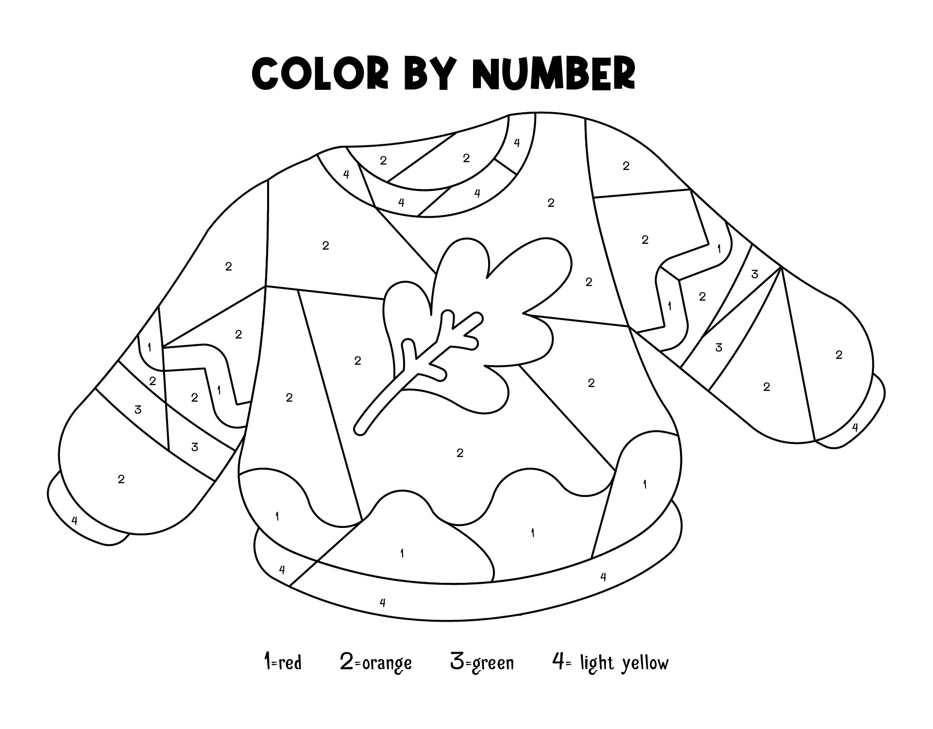 Fall Color by Number Printables