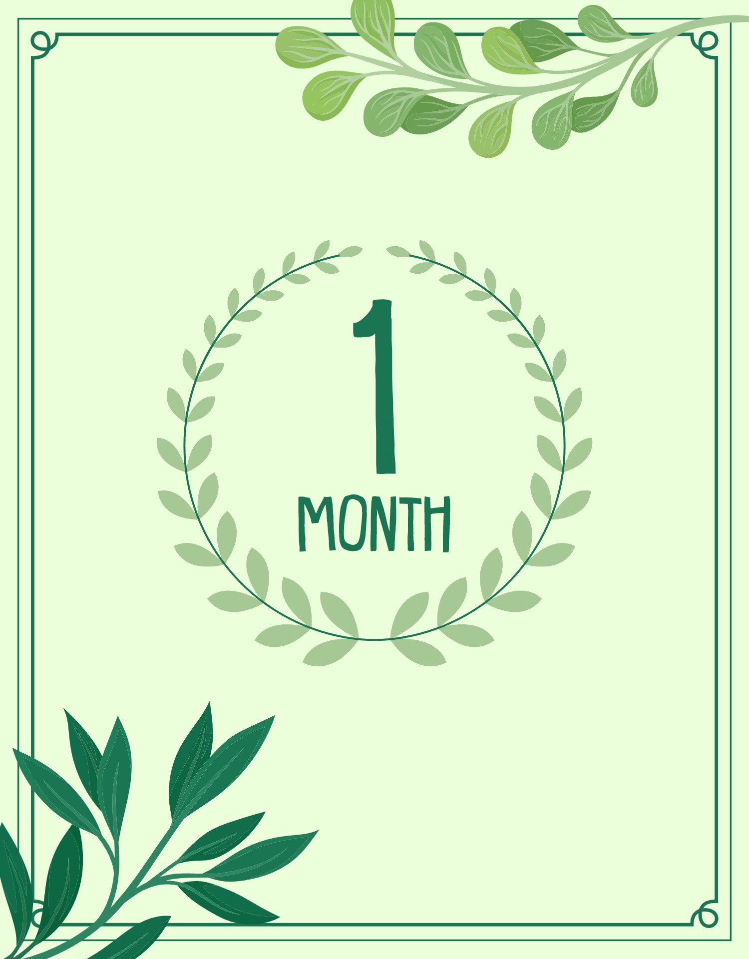 10 Best Free Printable Baby Monthly Signs Printablee