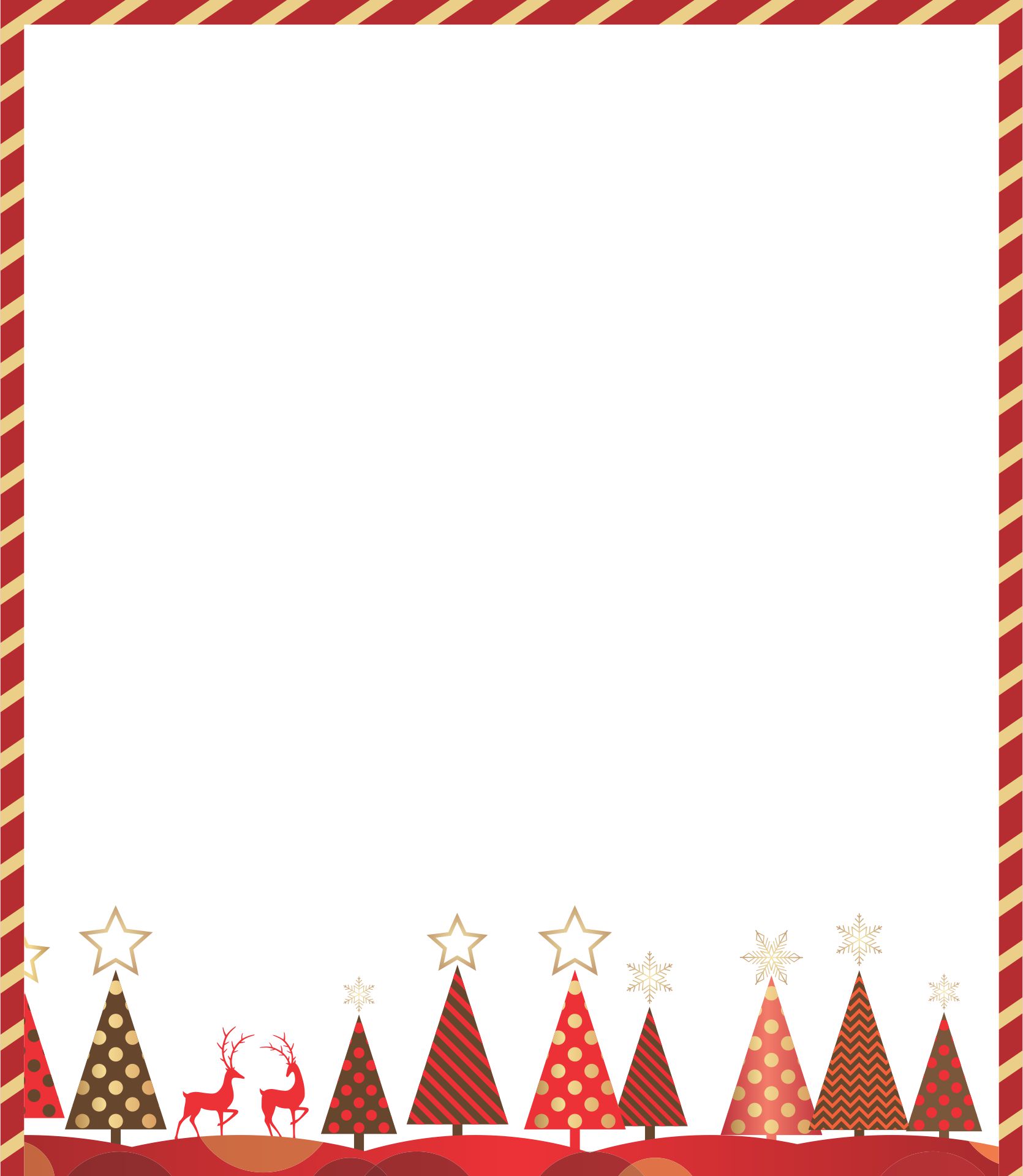 22 Best Free Printable Christmas Borders For Flyers - printablee.com Throughout Christmas Border Word Template