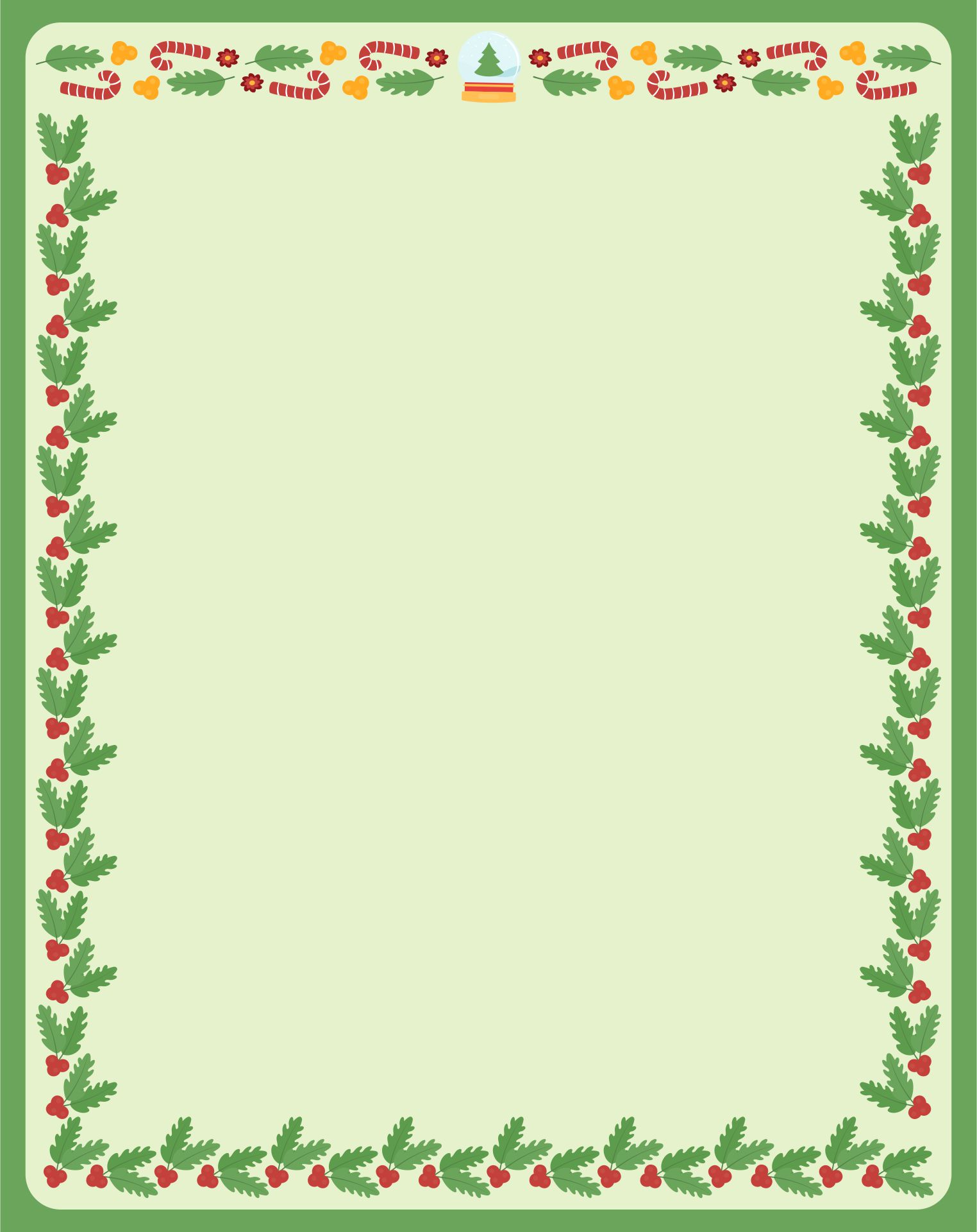 Free Printable Christmas Borders - Printable World Holiday