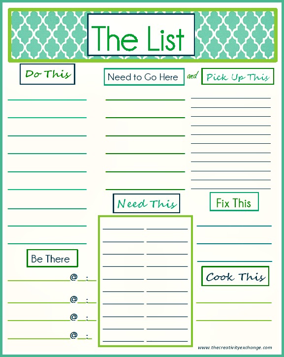 Printable Do List Work