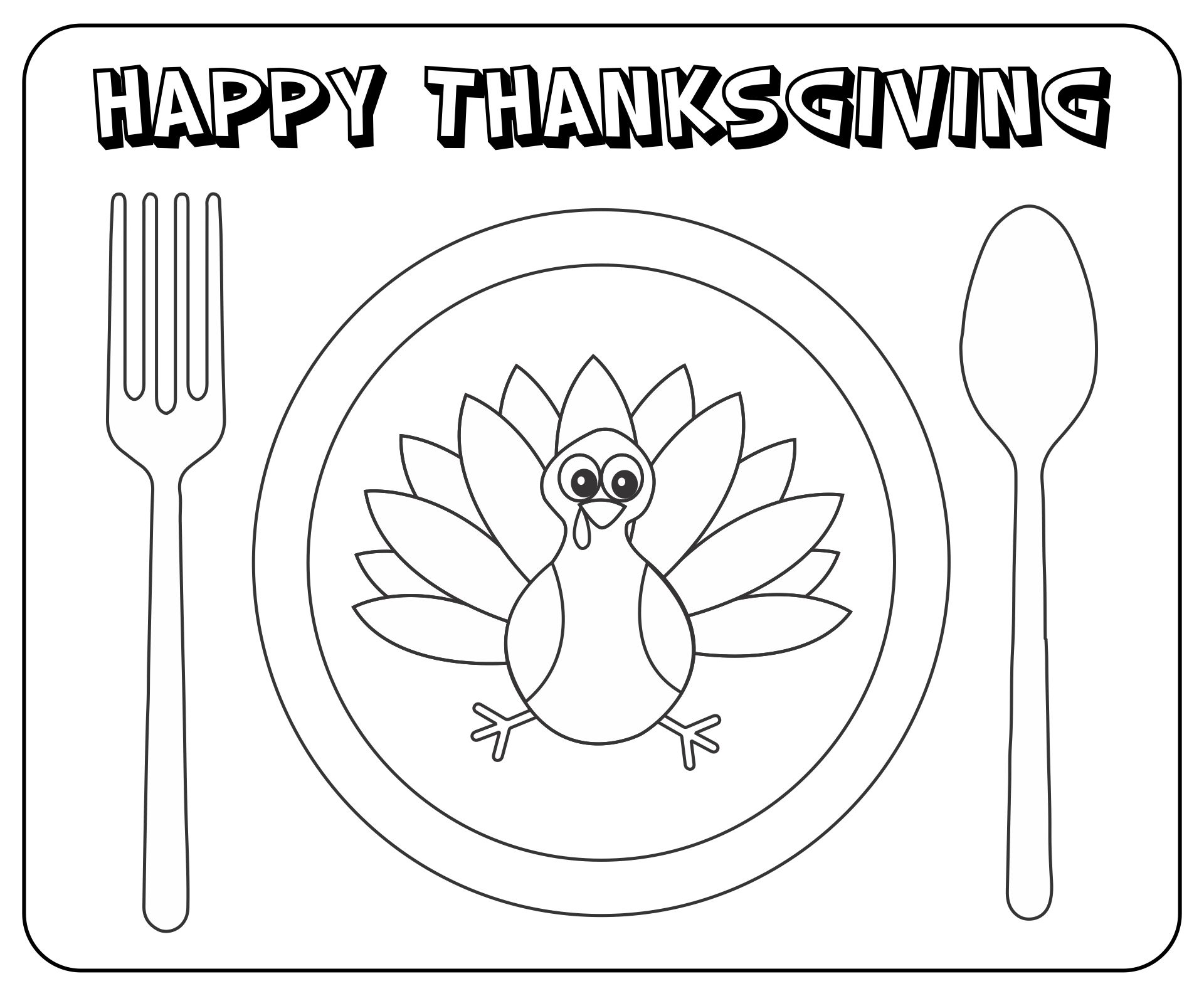 Printable Thanksgiving Placemats Template
