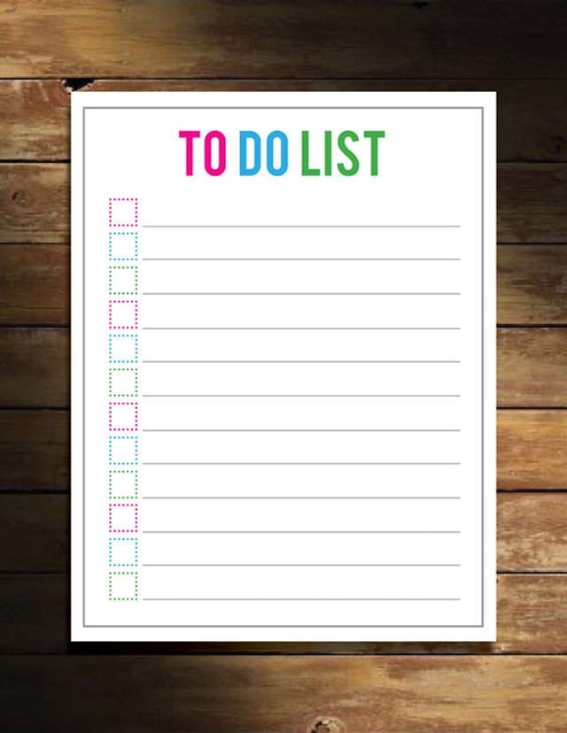 Things to Do List Printable
