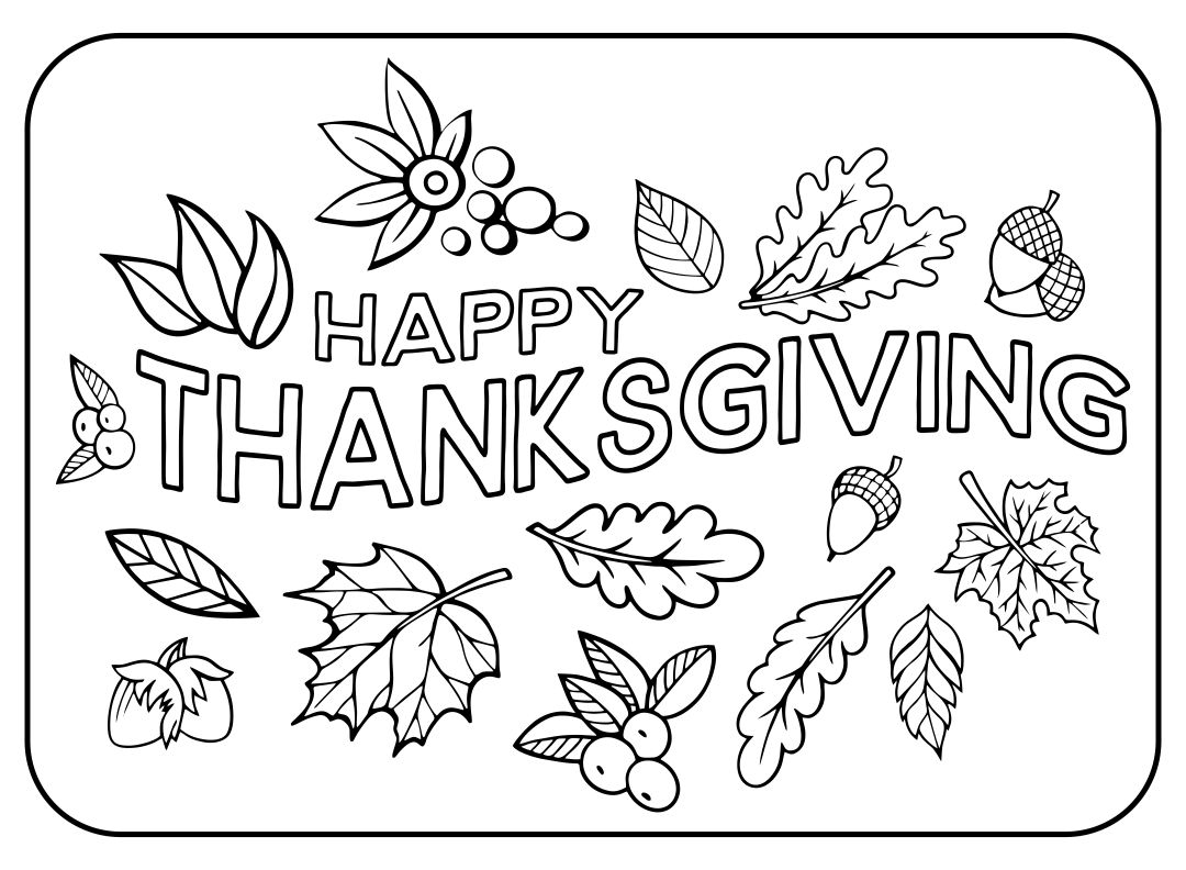 Happy Thanksgiving Turkey Coloring Page Printables