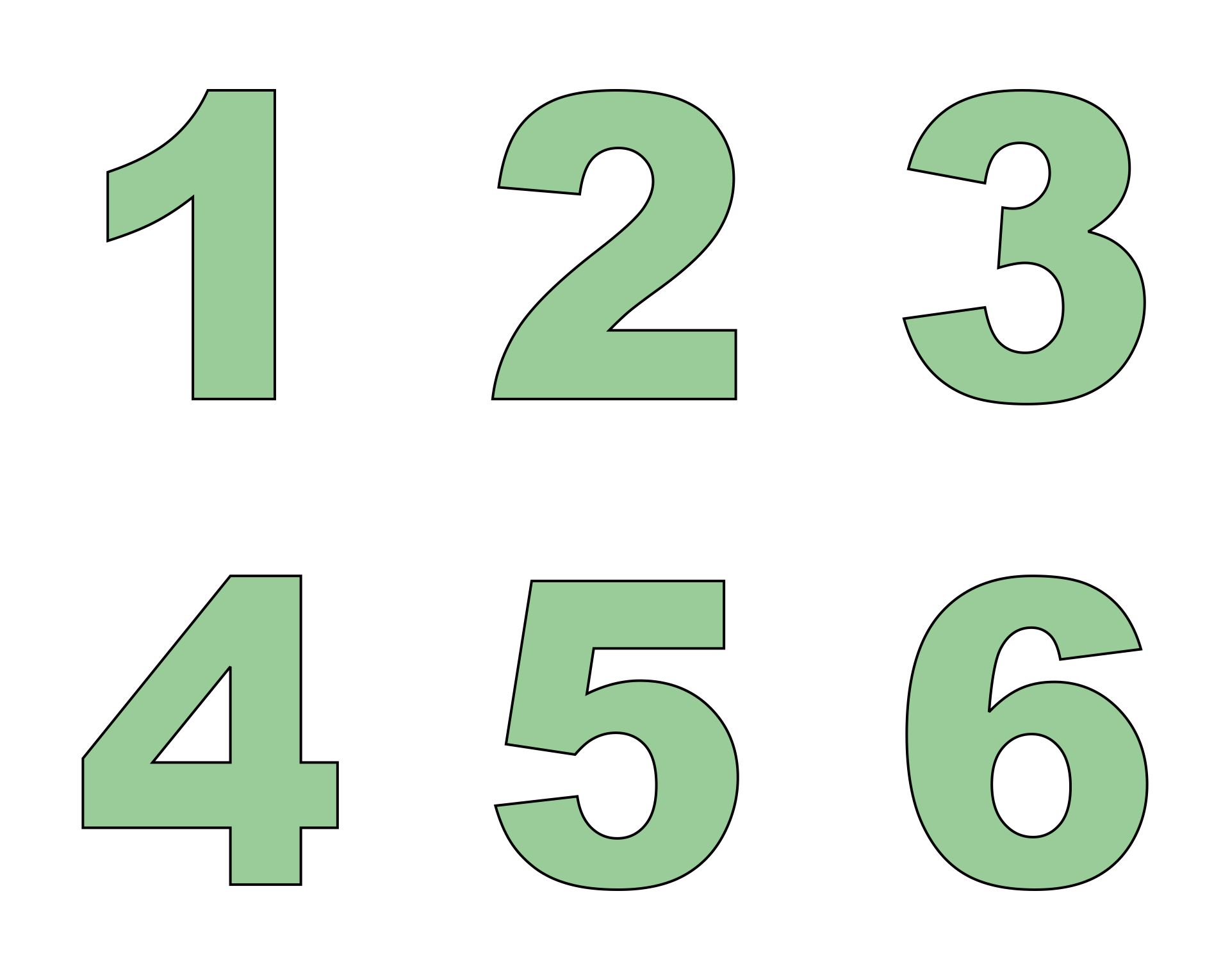 Large Printable Numbers