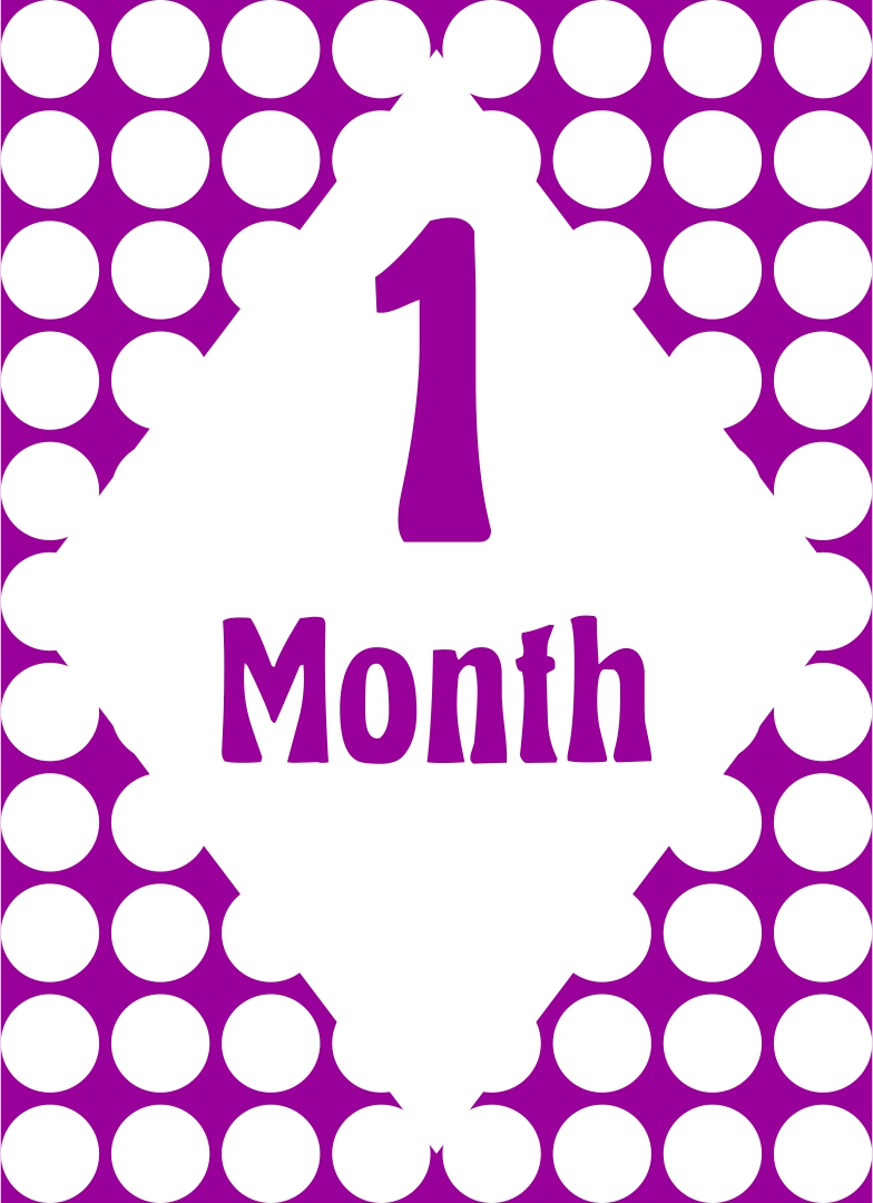 One Month Baby Signs Printable