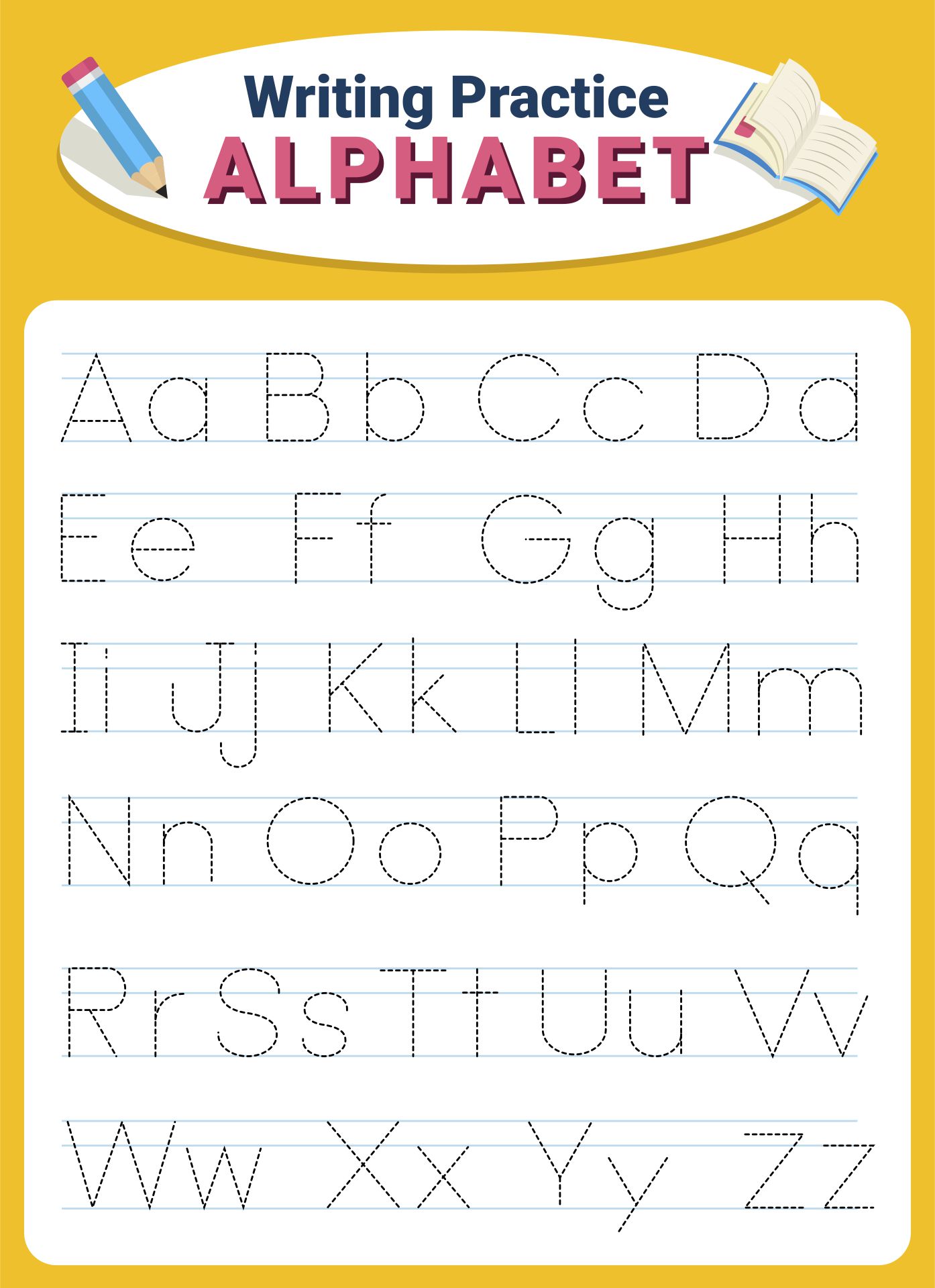 Printable Worksheets For Alphabet Printable Alphabet Worksheets