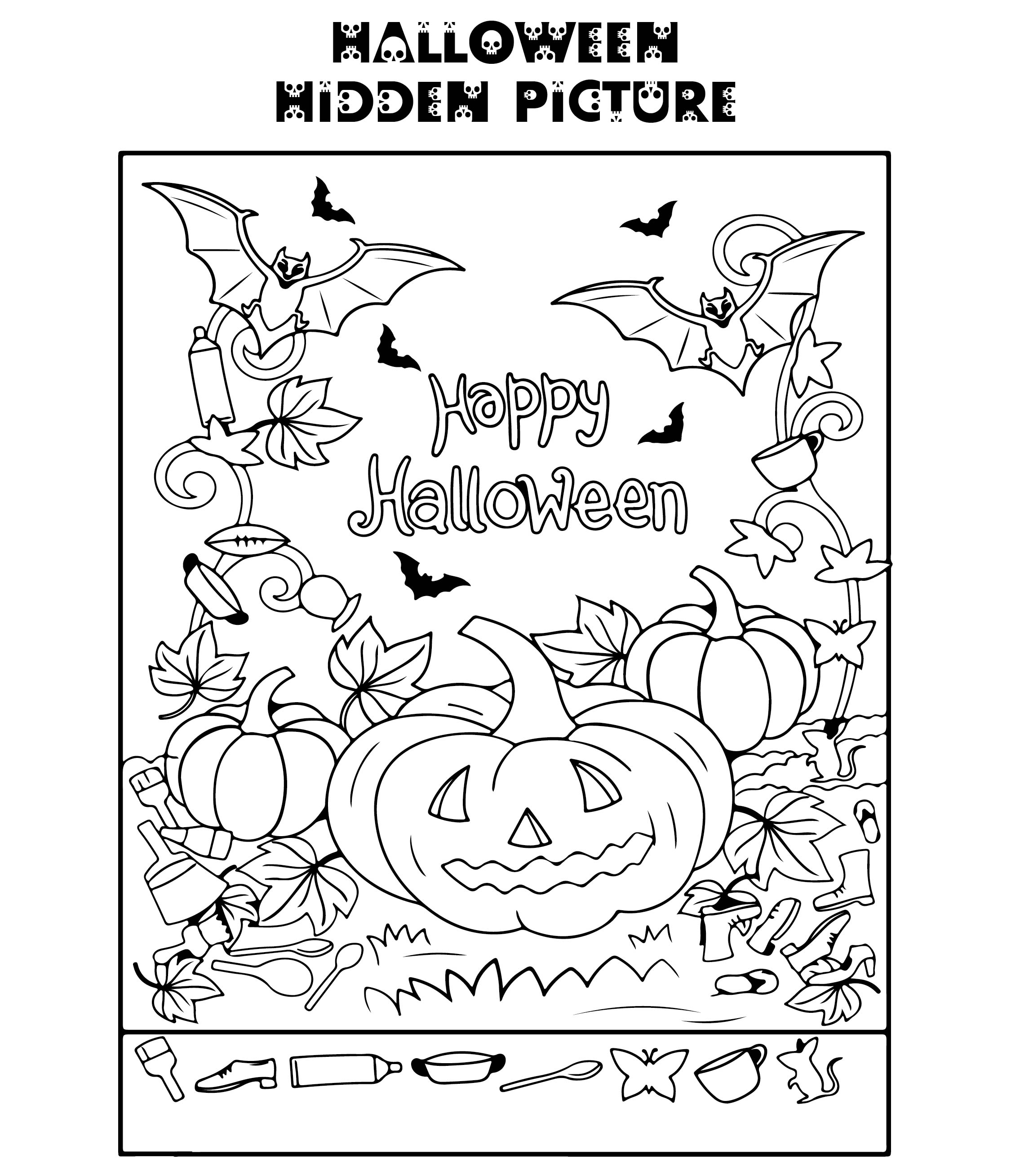 Free Printable Highlights Hidden Pictures Halloween Printable Templates
