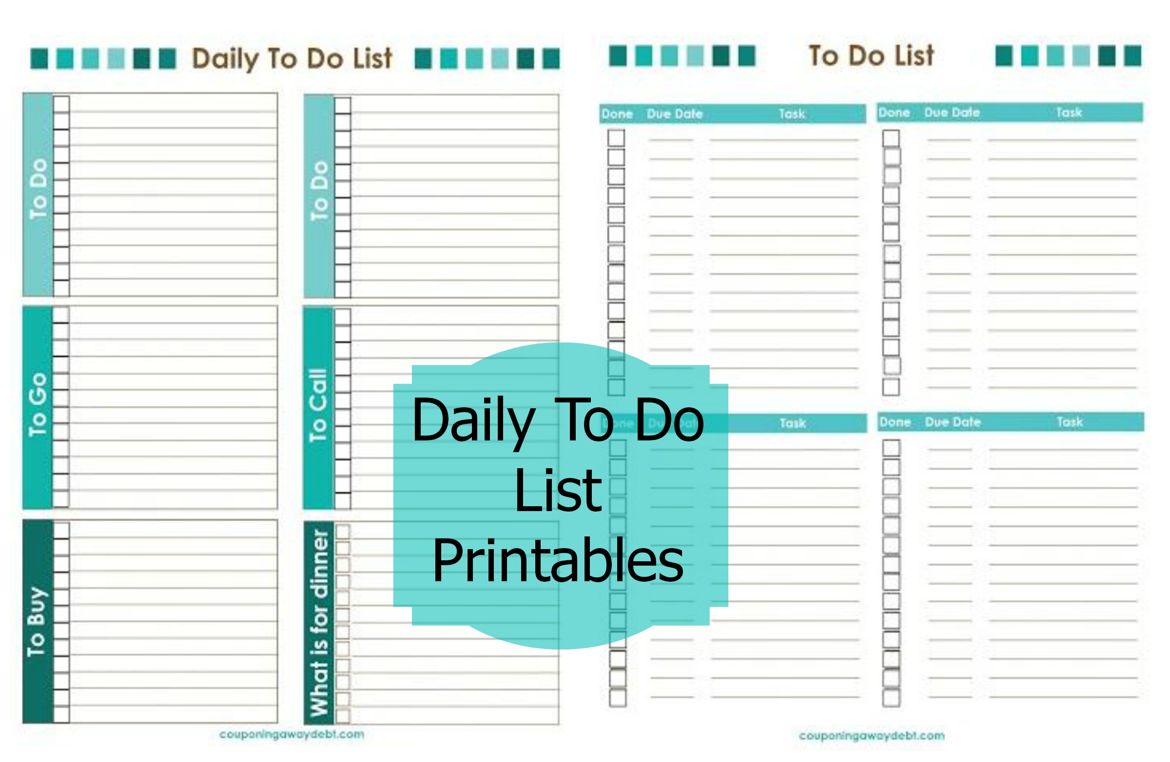 Printables Daily Planners Do Lists