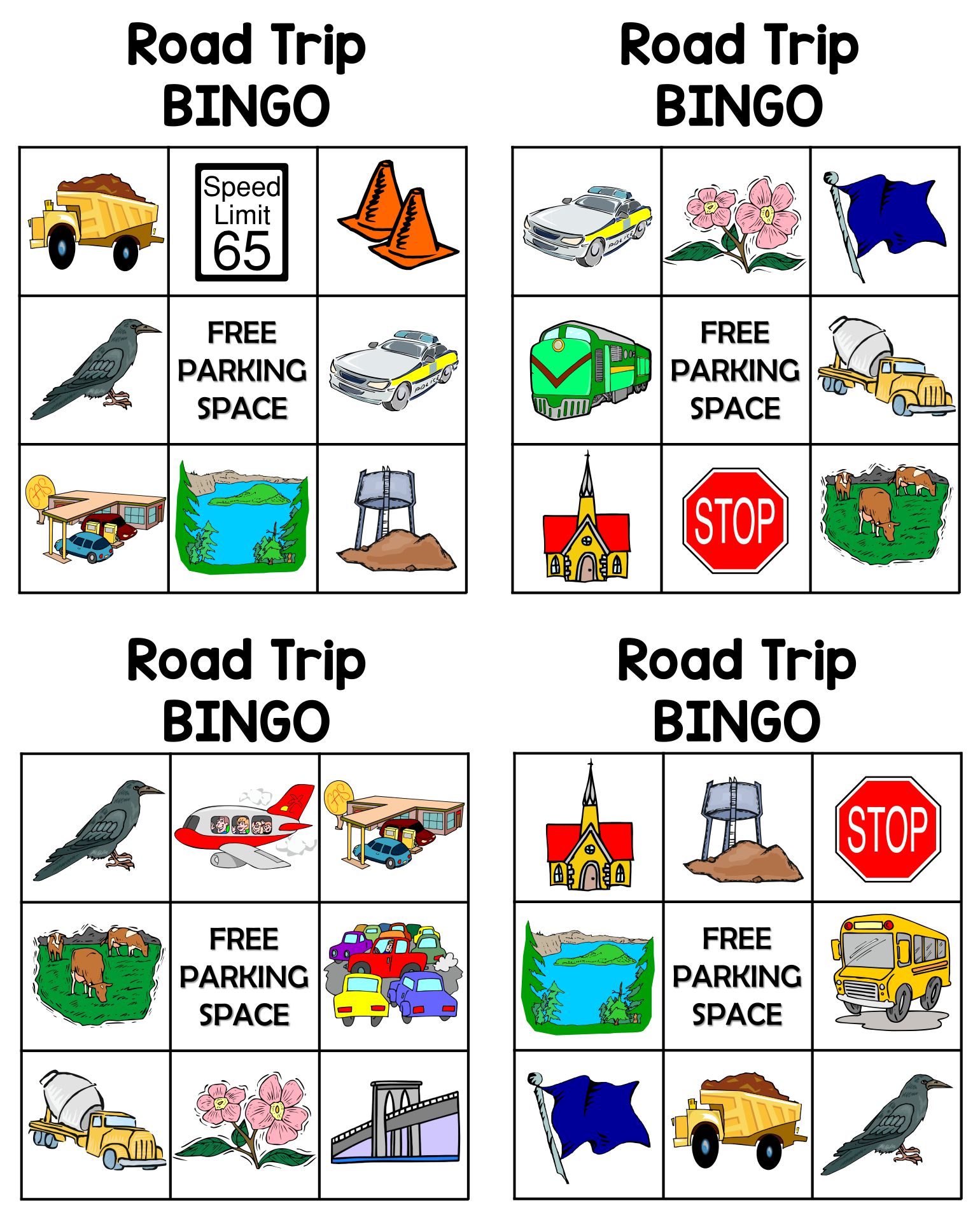 Road Trip Bingo Printable