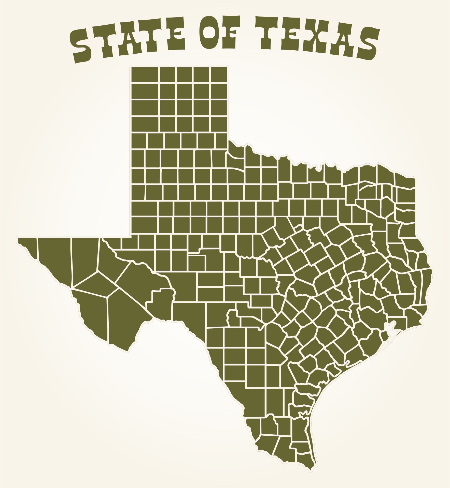 Texas State Map Printable