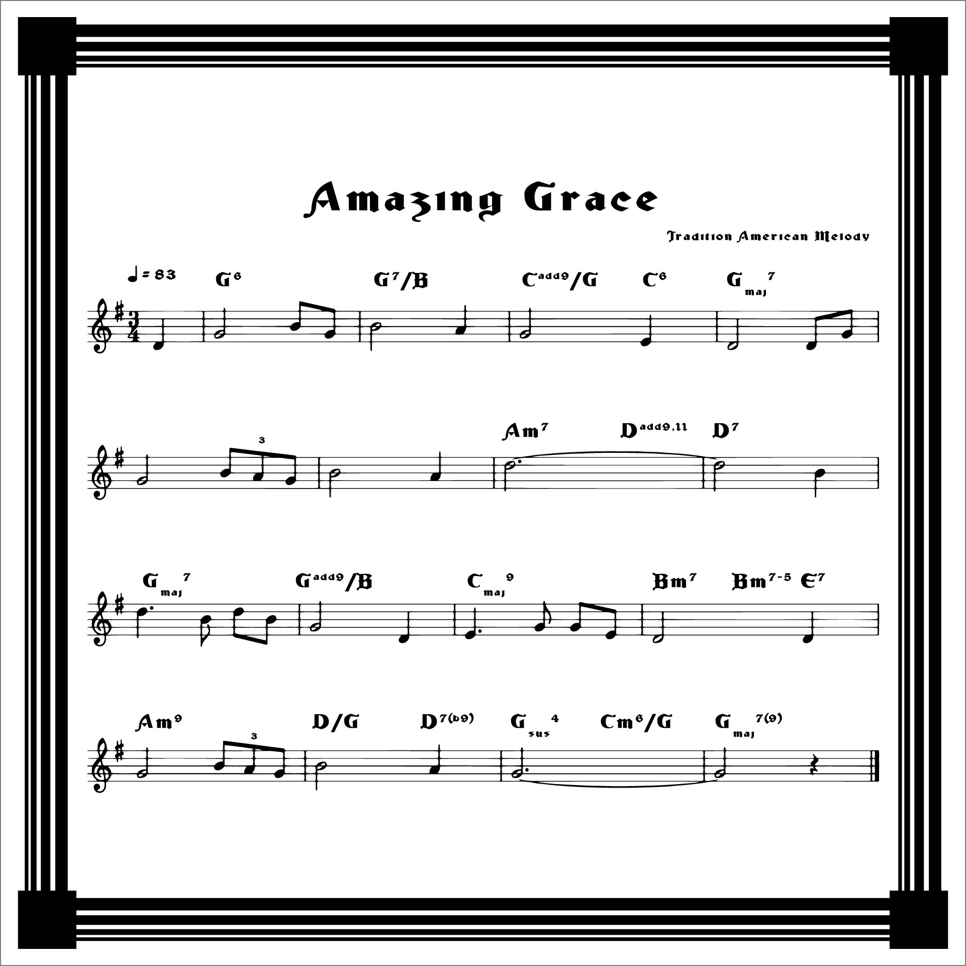 15 Best Amazing Grace Sheet Music Printable Printablee