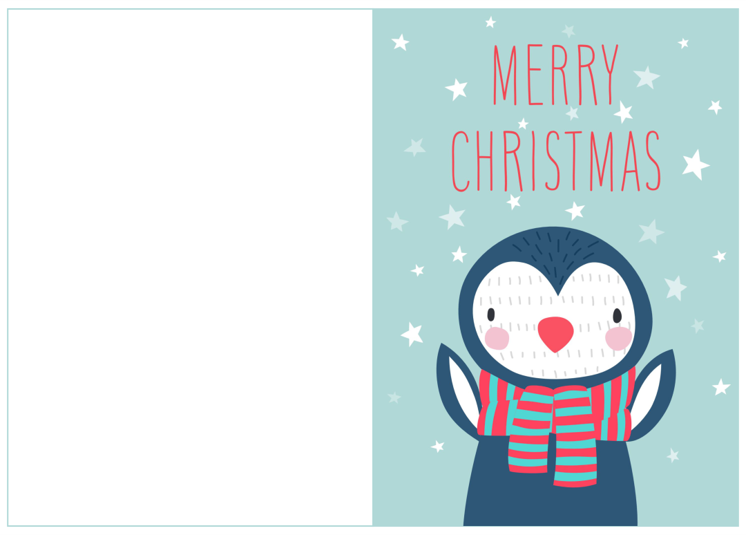 21 Best Printable Christmas Card Templates - printablee.com Inside Printable Holiday Card Templates