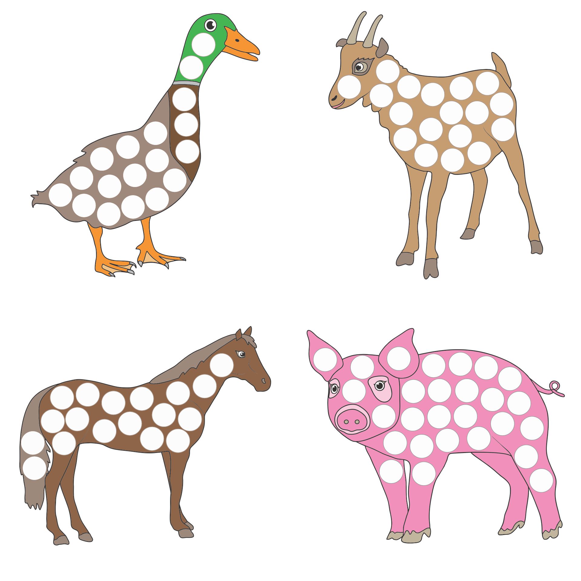 10-best-animal-dot-art-printables-printablee