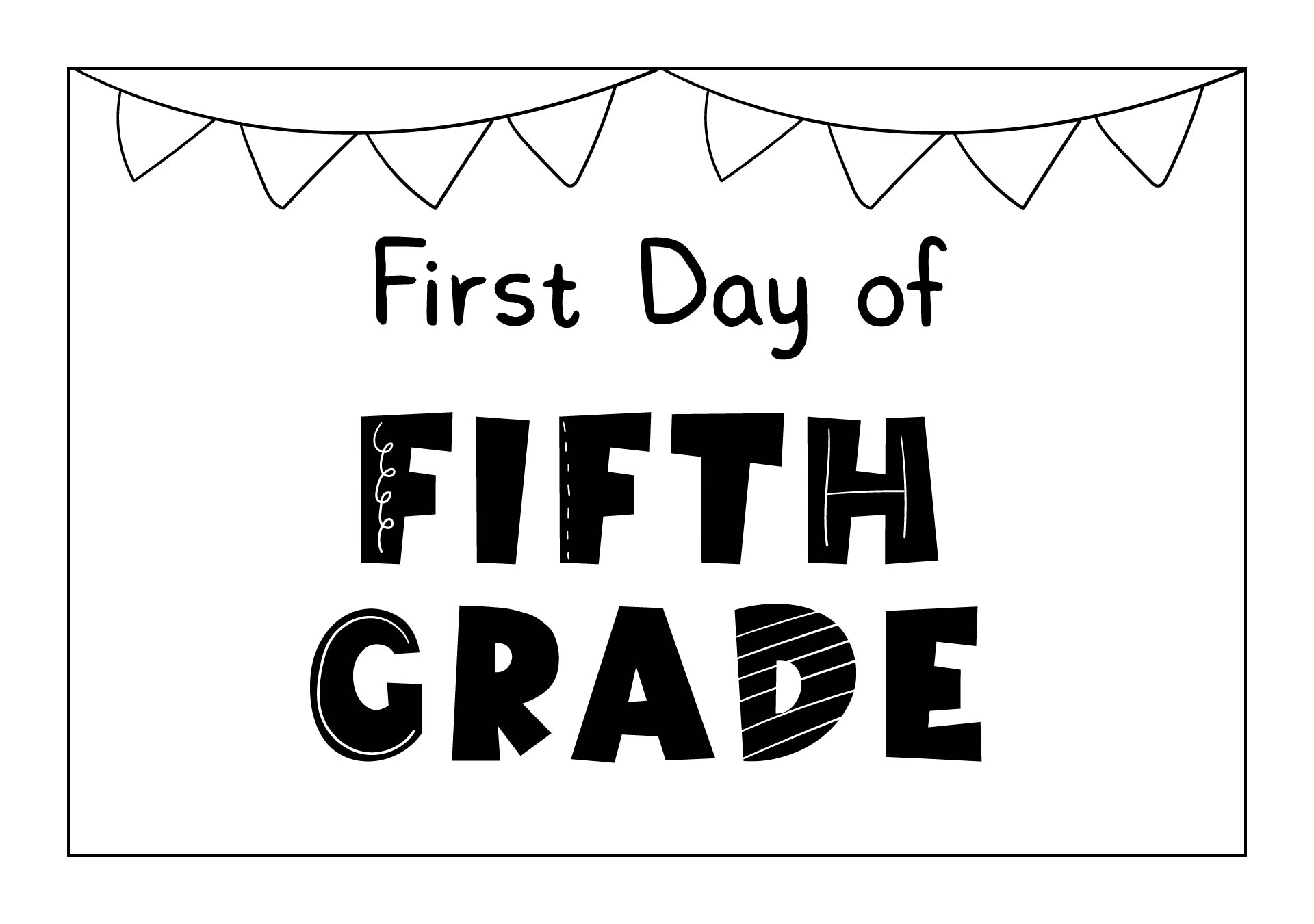 First Day Of School 3rd Grade Free Printable Pdf