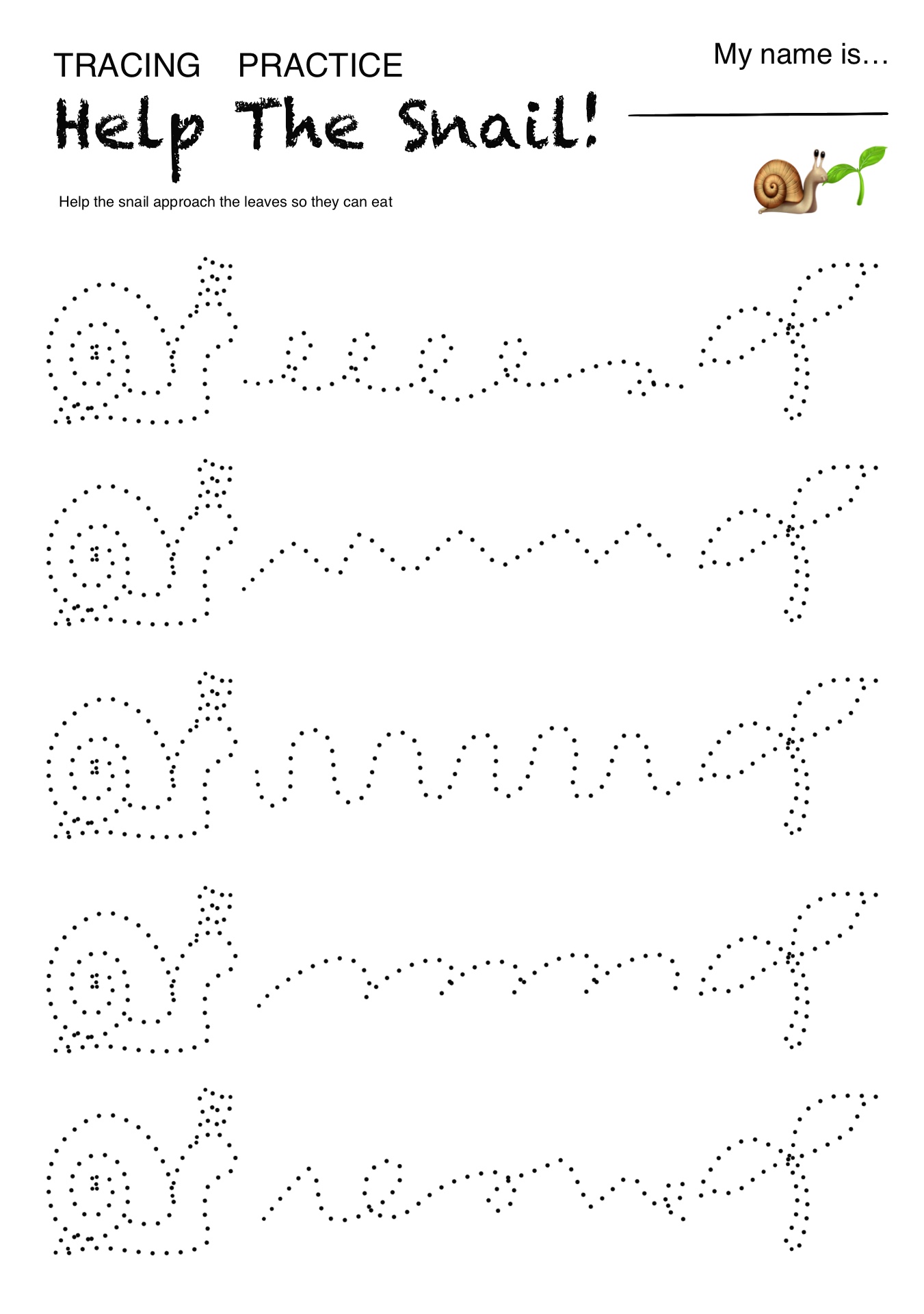 Preschool Tracing Worksheets  Printable